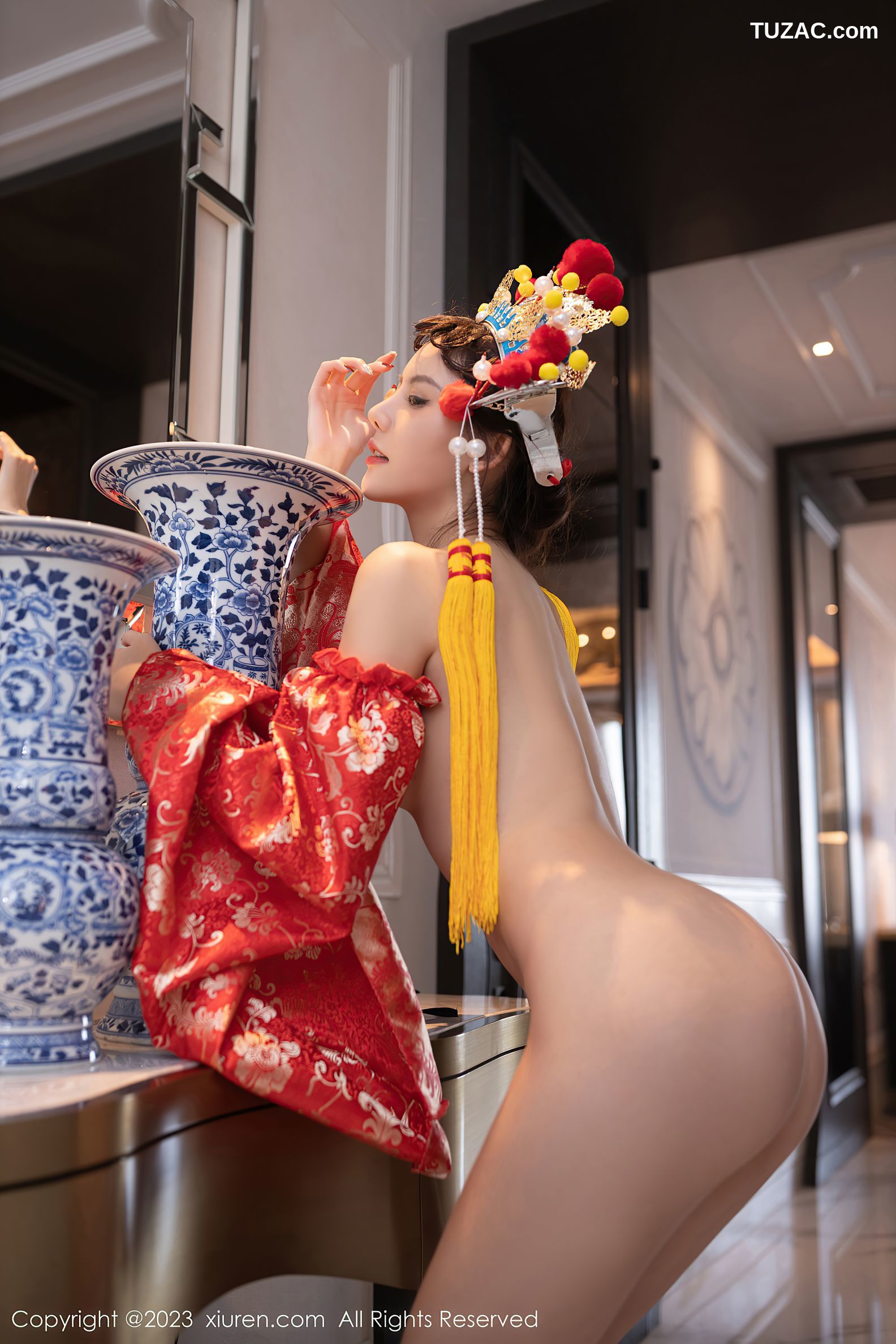 XiuRen秀人网-6308-就是阿朱啊-红肚兜花旦