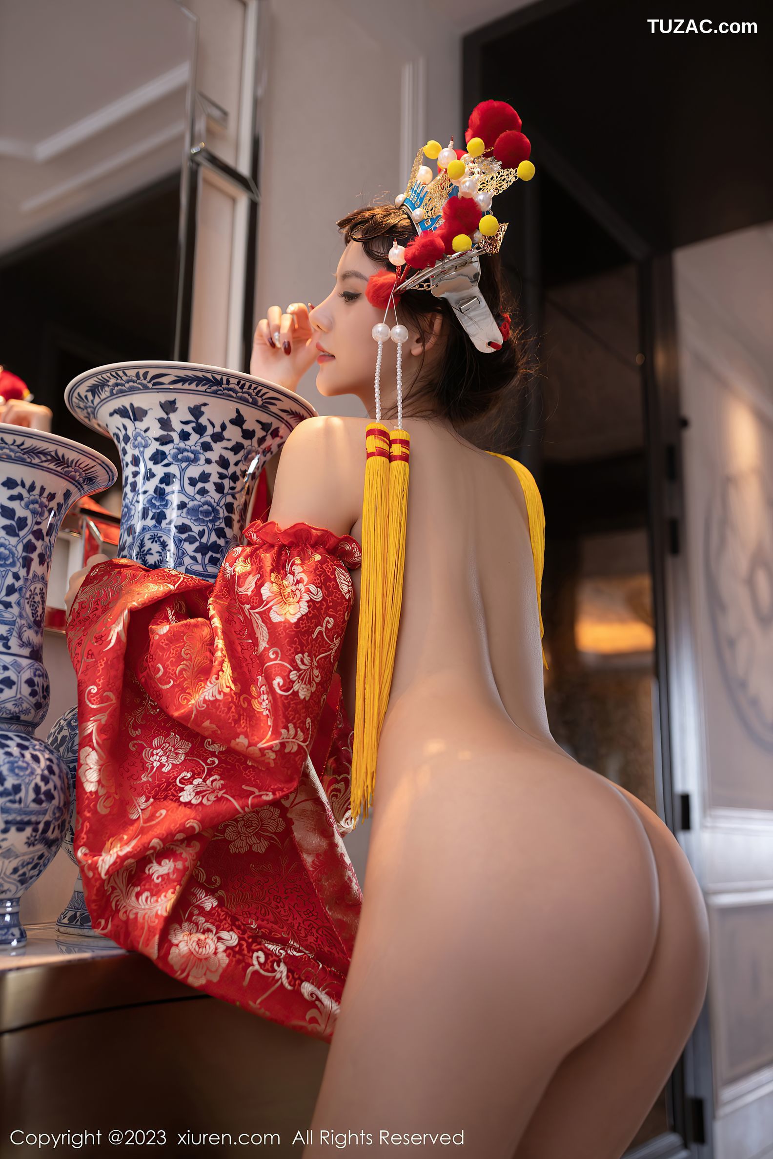 XiuRen秀人网-6308-就是阿朱啊-红肚兜花旦