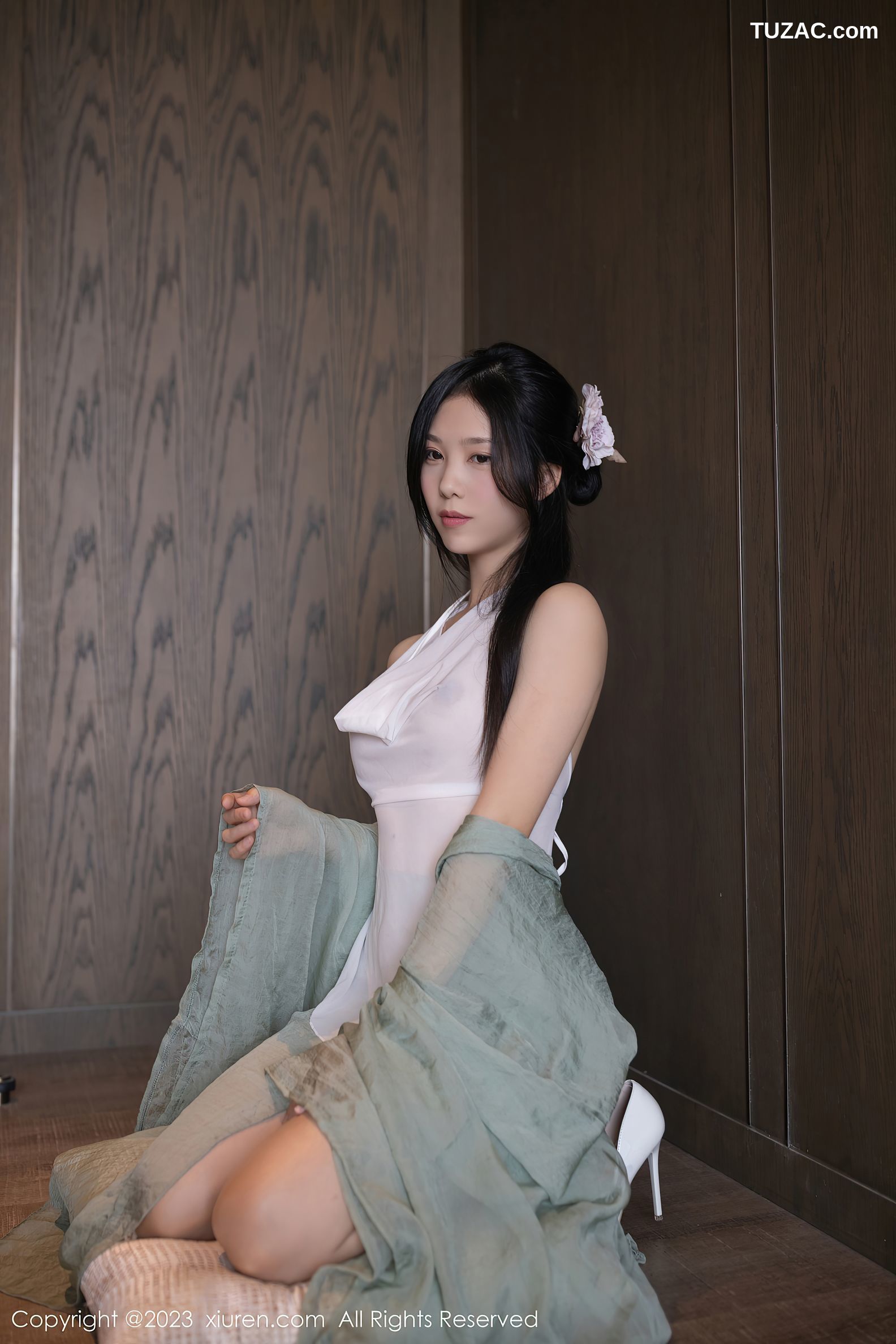 XiuRen秀人网-6420-利世-绿色古装服饰白色薄纱-2023.03.15