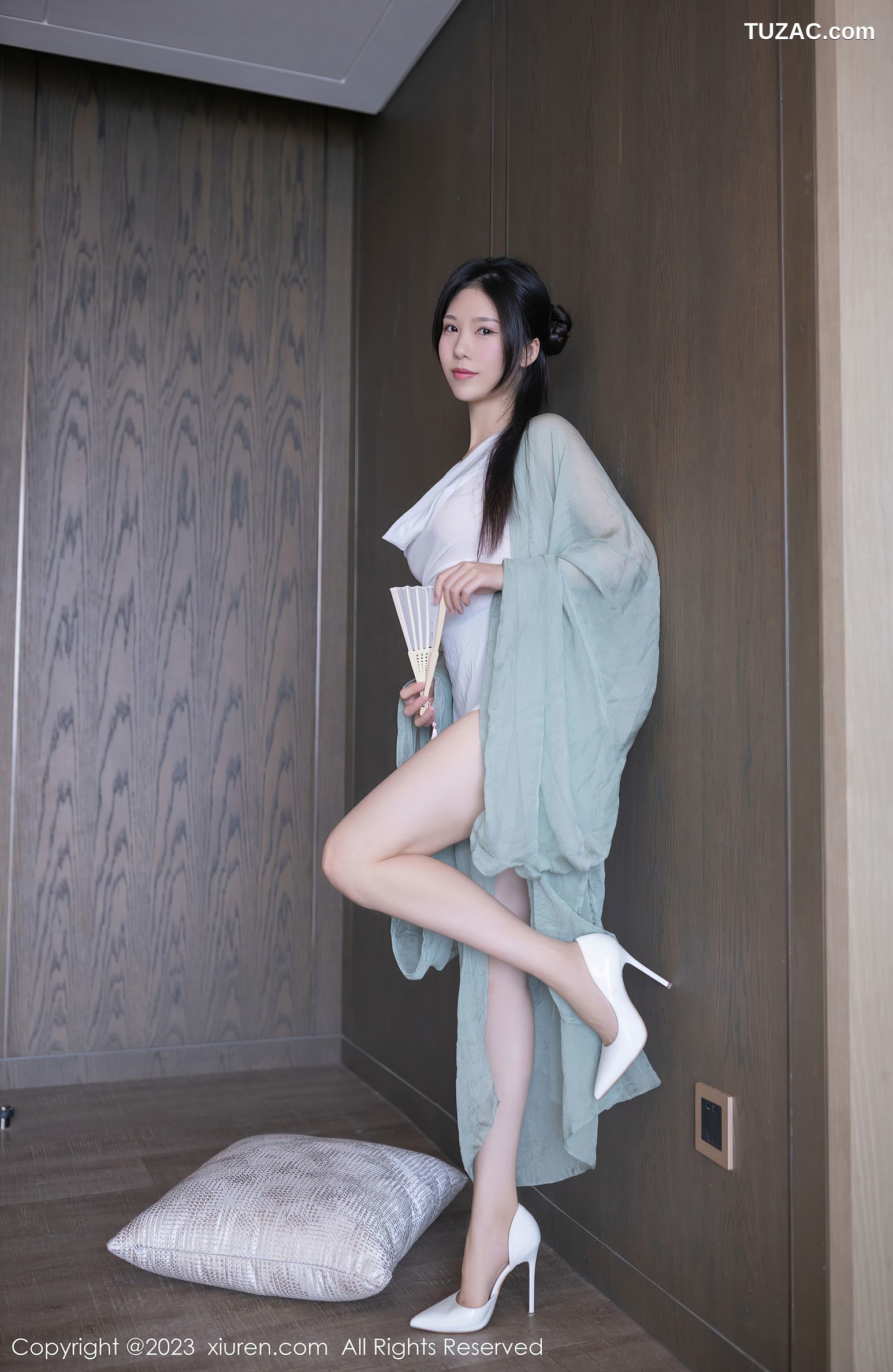 XiuRen秀人网-6420-利世-绿色古装服饰白色薄纱-2023.03.15