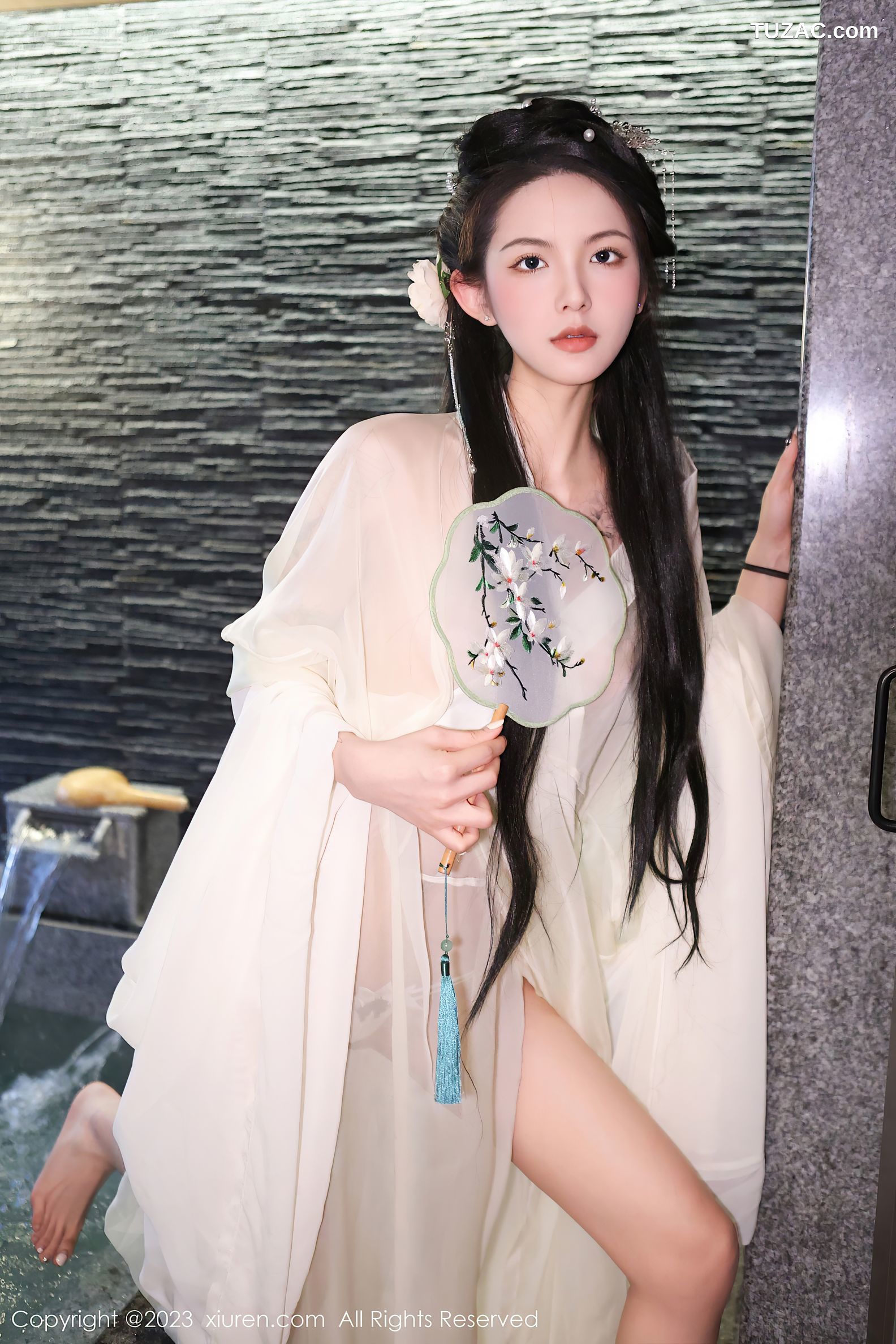 XiuRen秀人网-6430-乔一一-温泉浴池白纱轻透古装服饰-2023.03.17