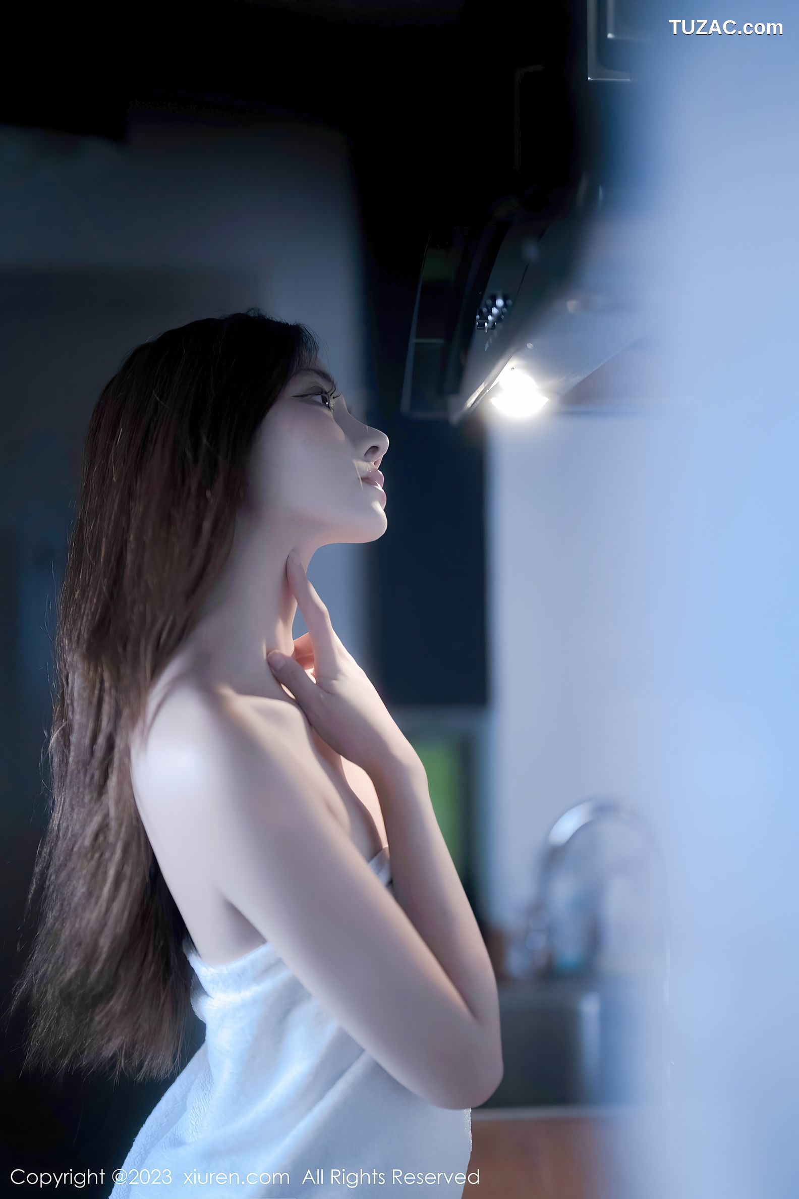 XiuRen秀人网-6437-加朵Babe-粉色露肩连衣裙真空-2023.03.20