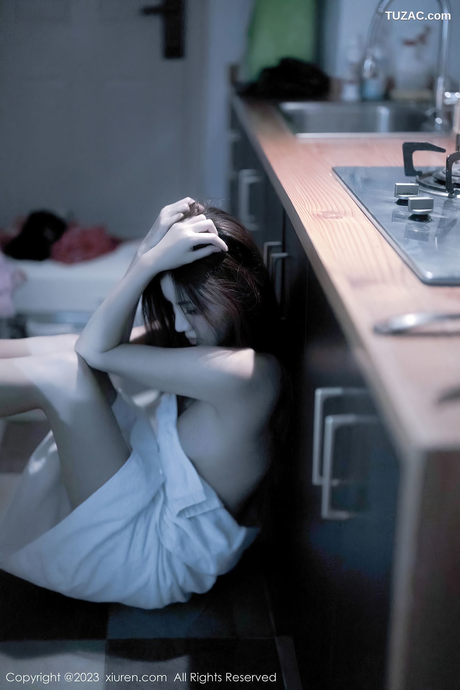 XiuRen秀人网-6437-加朵Babe-粉色露肩连衣裙真空-2023.03.20