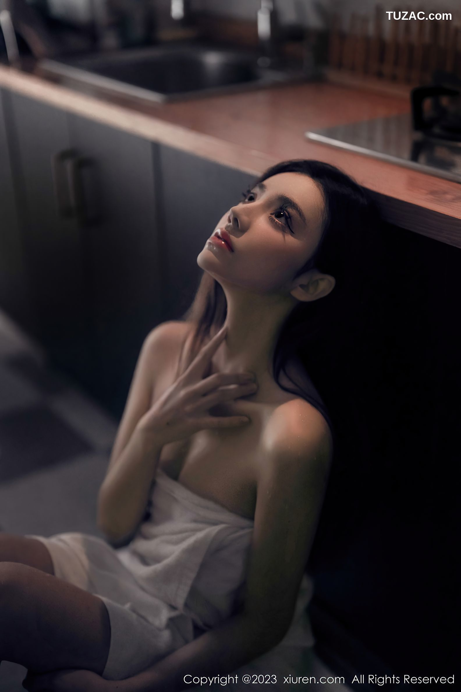 XiuRen秀人网-6437-加朵Babe-粉色露肩连衣裙真空-2023.03.20