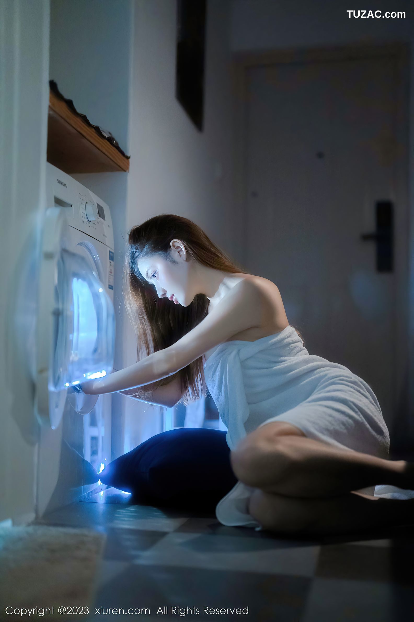 XiuRen秀人网-6437-加朵Babe-粉色露肩连衣裙真空-2023.03.20