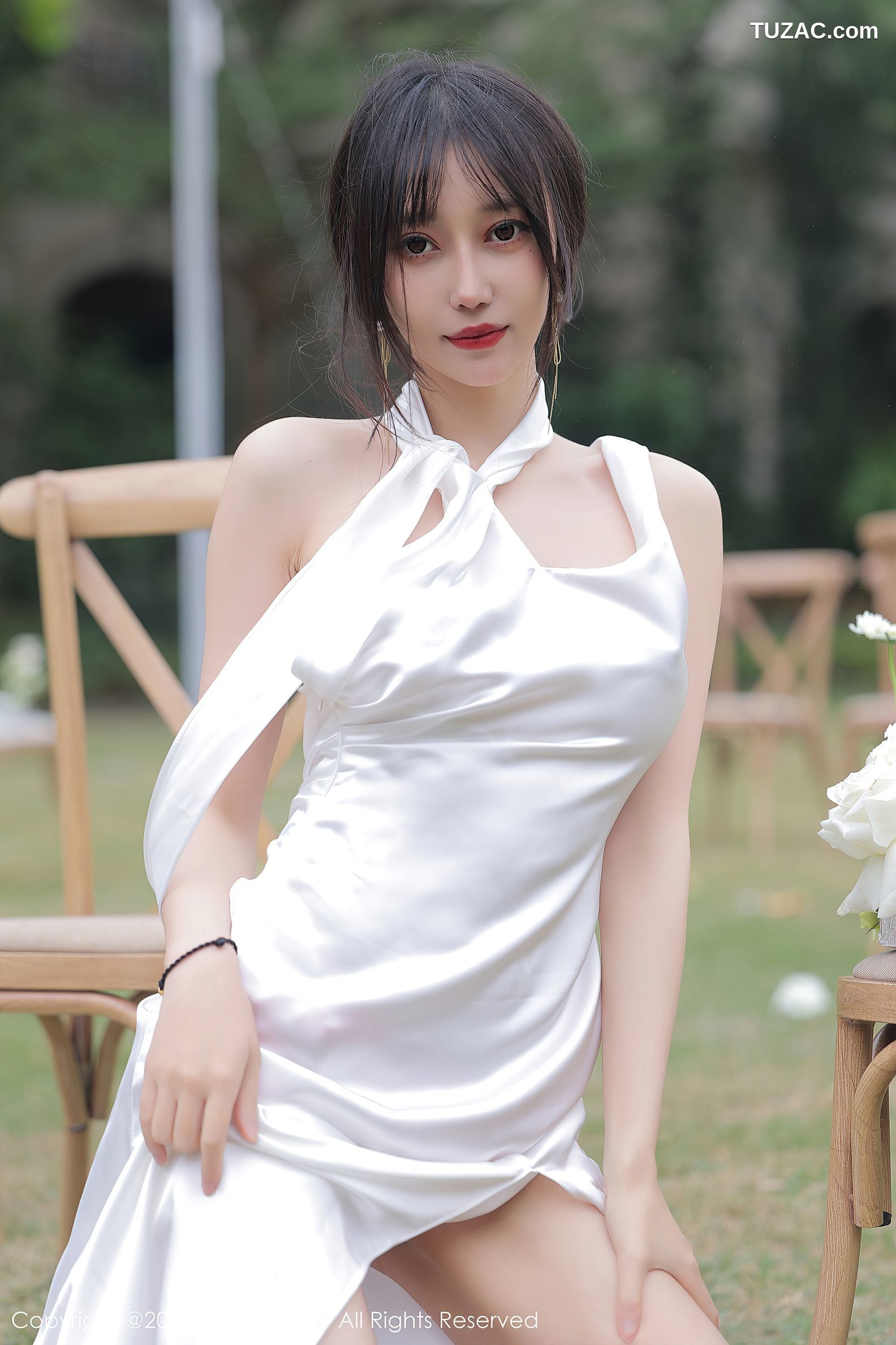 XiuRen秀人网-6466-玥儿玥er-白色长礼裙真空-2023.03.24