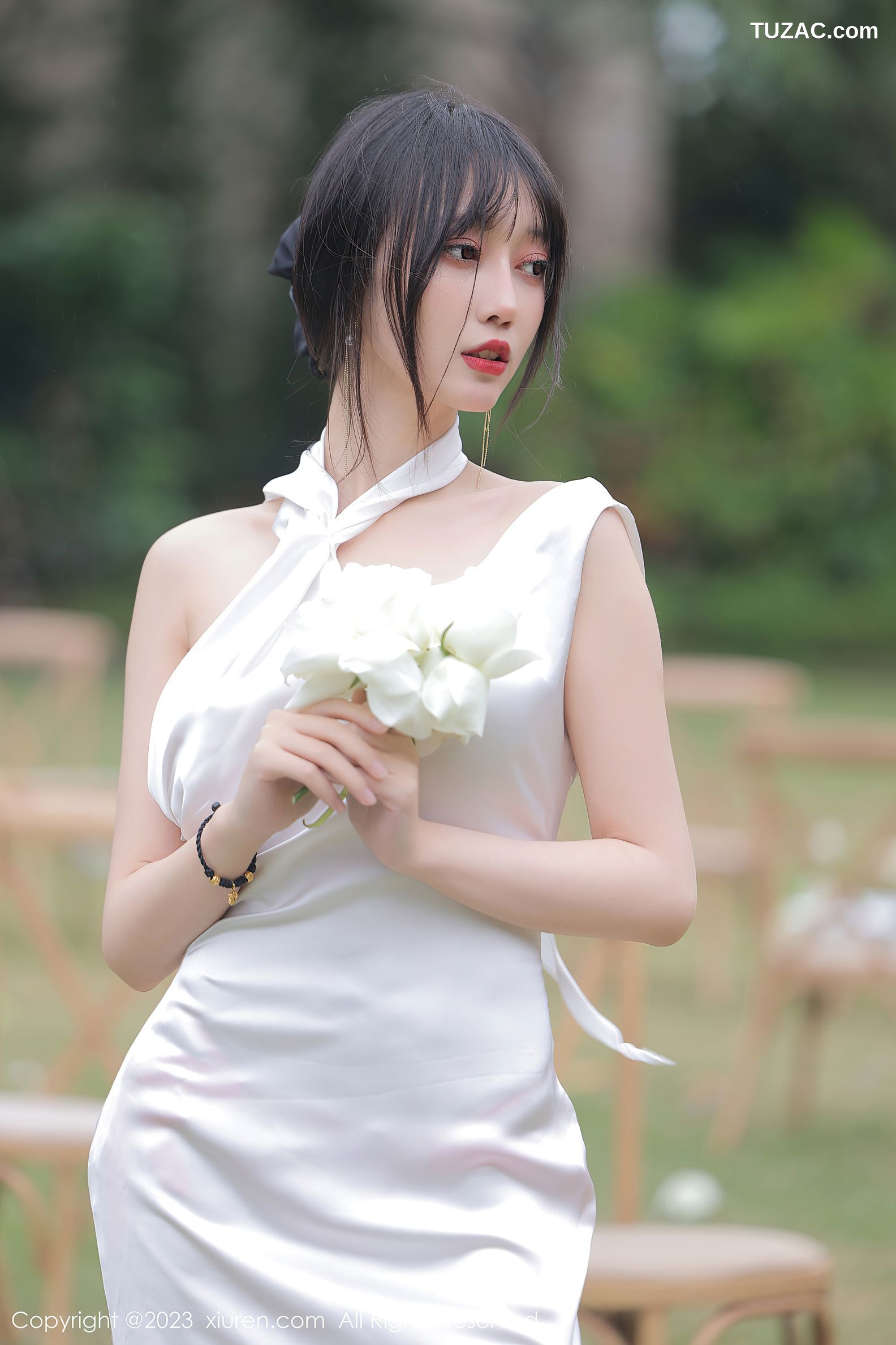 XiuRen秀人网-6466-玥儿玥er-白色长礼裙真空-2023.03.24