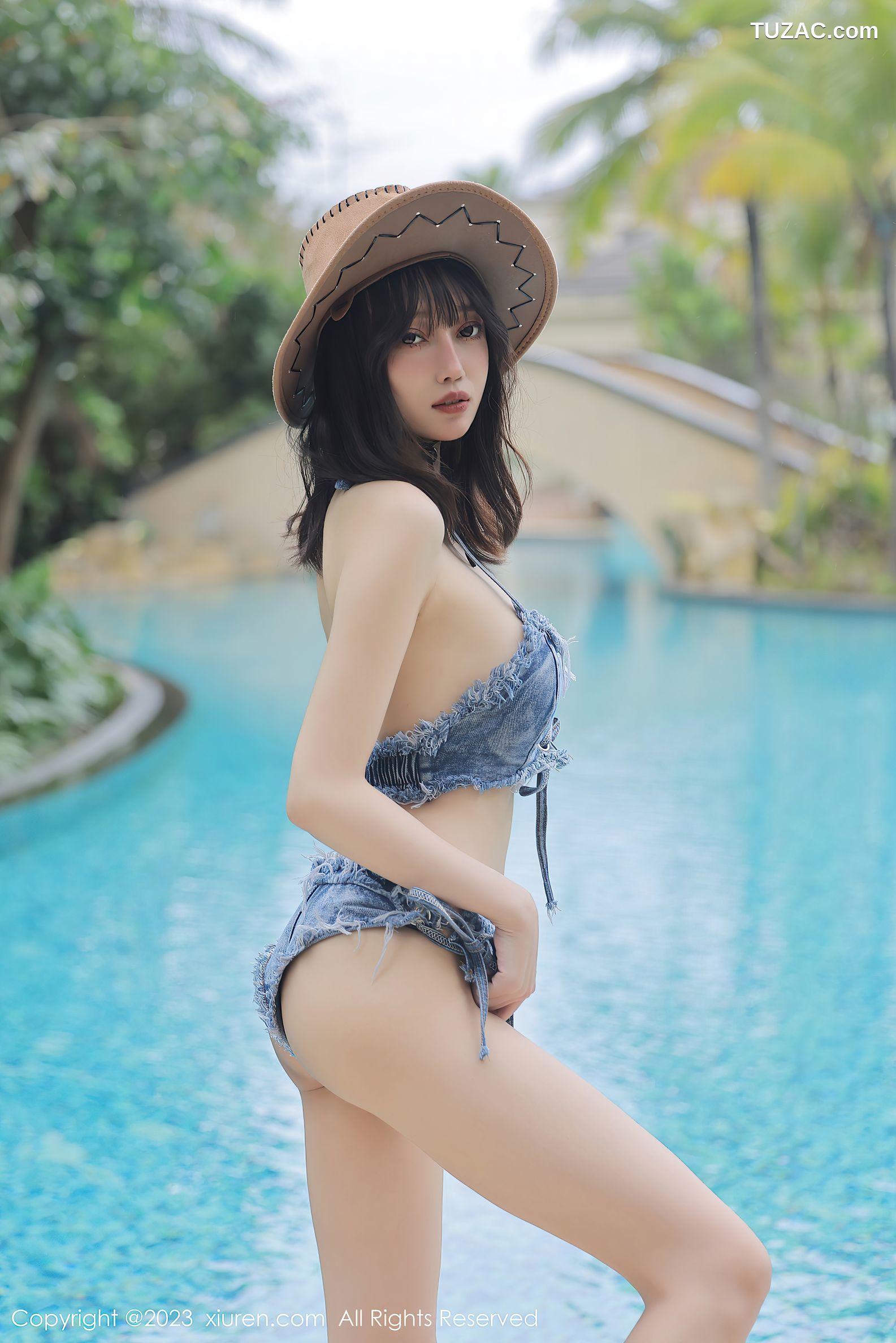 XiuRen秀人网-6504-玥儿玥er-泳池边性感牛仔比基尼-2023.03.31
