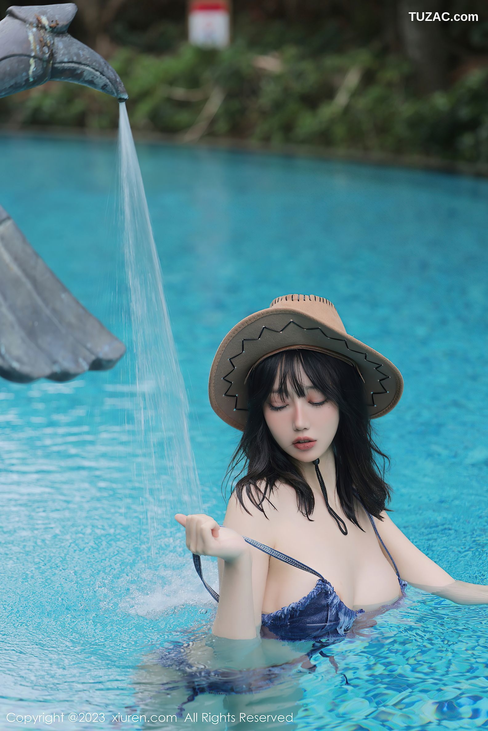 XiuRen秀人网-6504-玥儿玥er-泳池边性感牛仔比基尼-2023.03.31