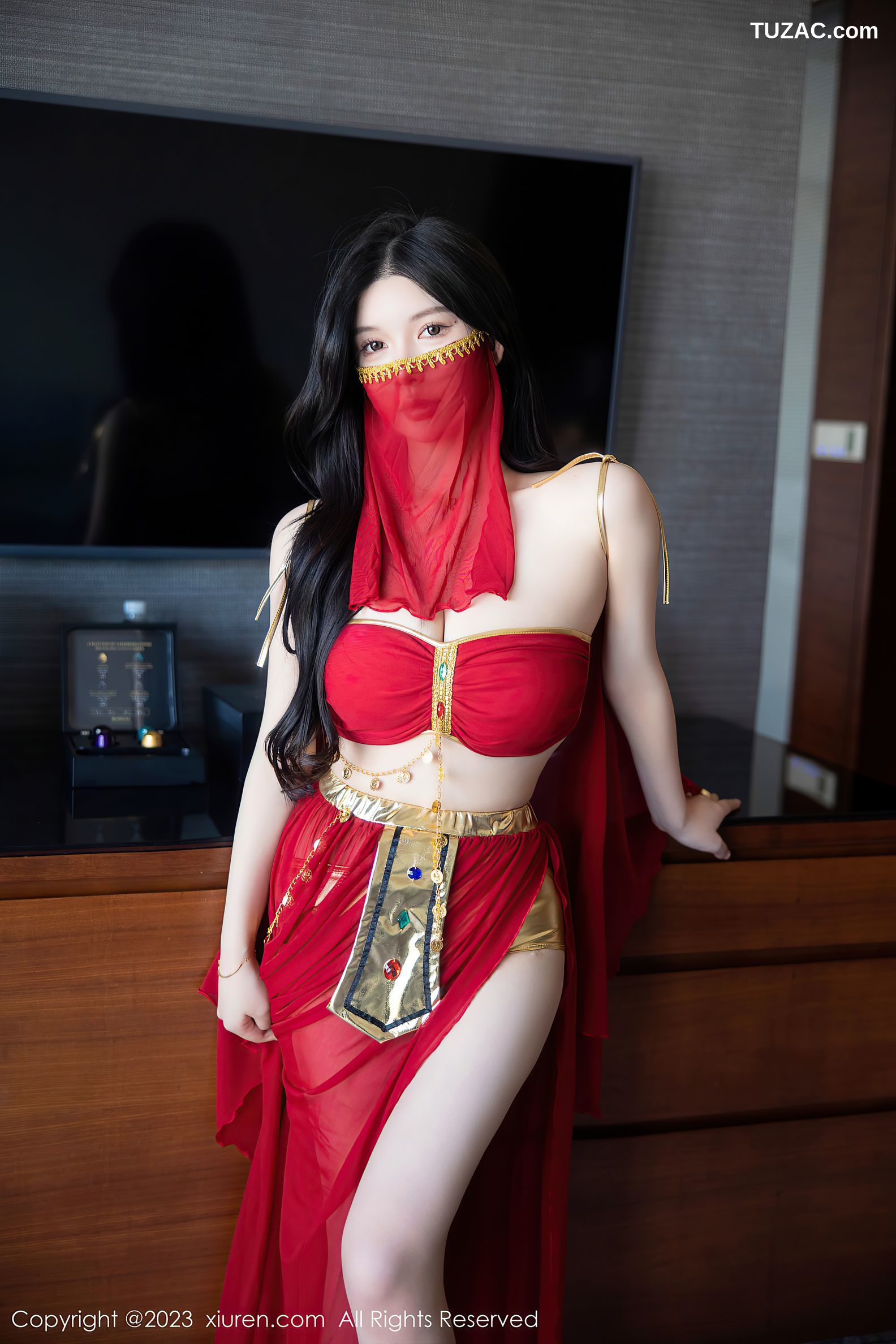 XiuRen秀人网-6613-林珊珊-红色西域舞娘装扮-2023.04.21