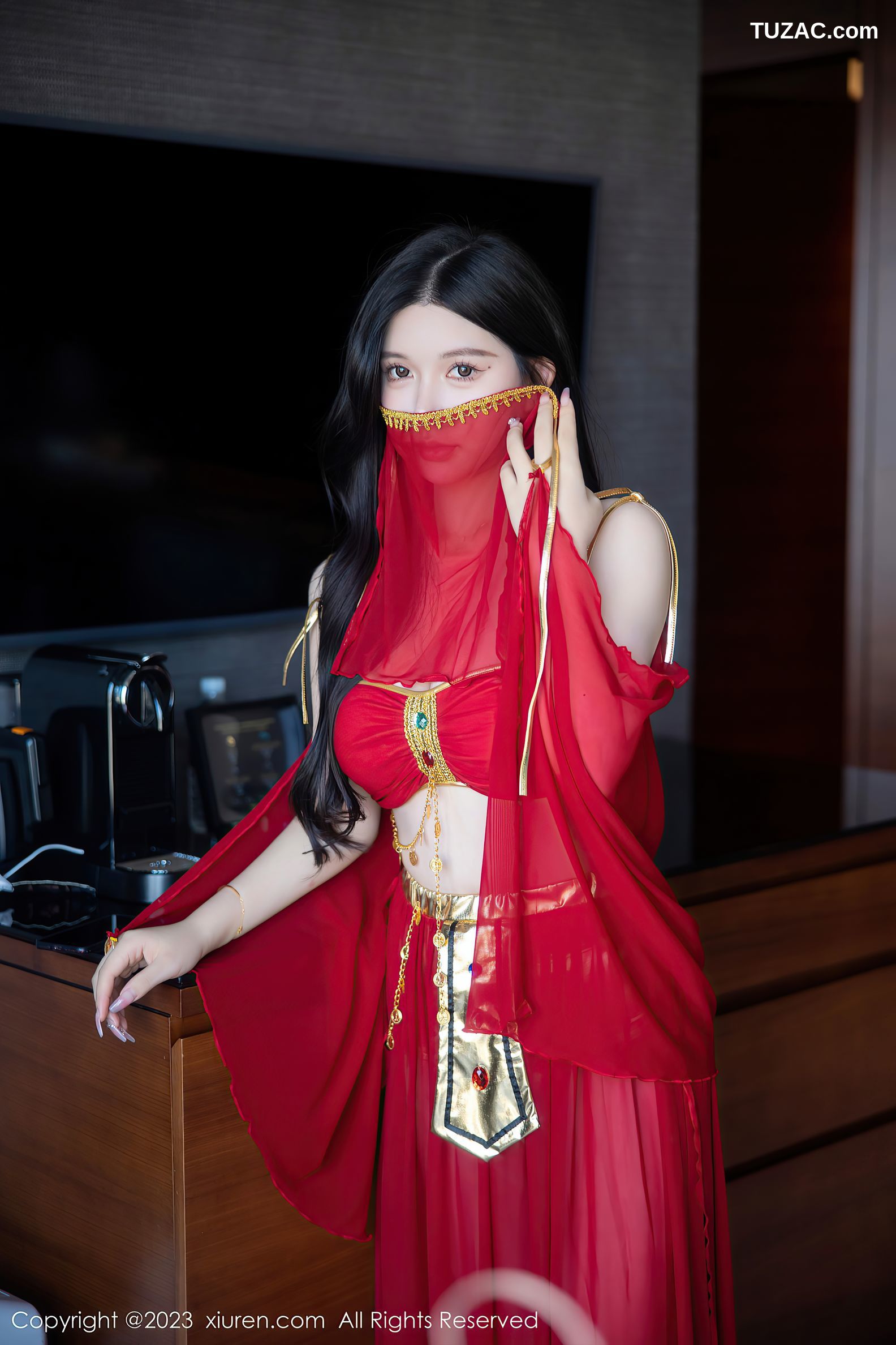 XiuRen秀人网-6613-林珊珊-红色西域舞娘装扮-2023.04.21