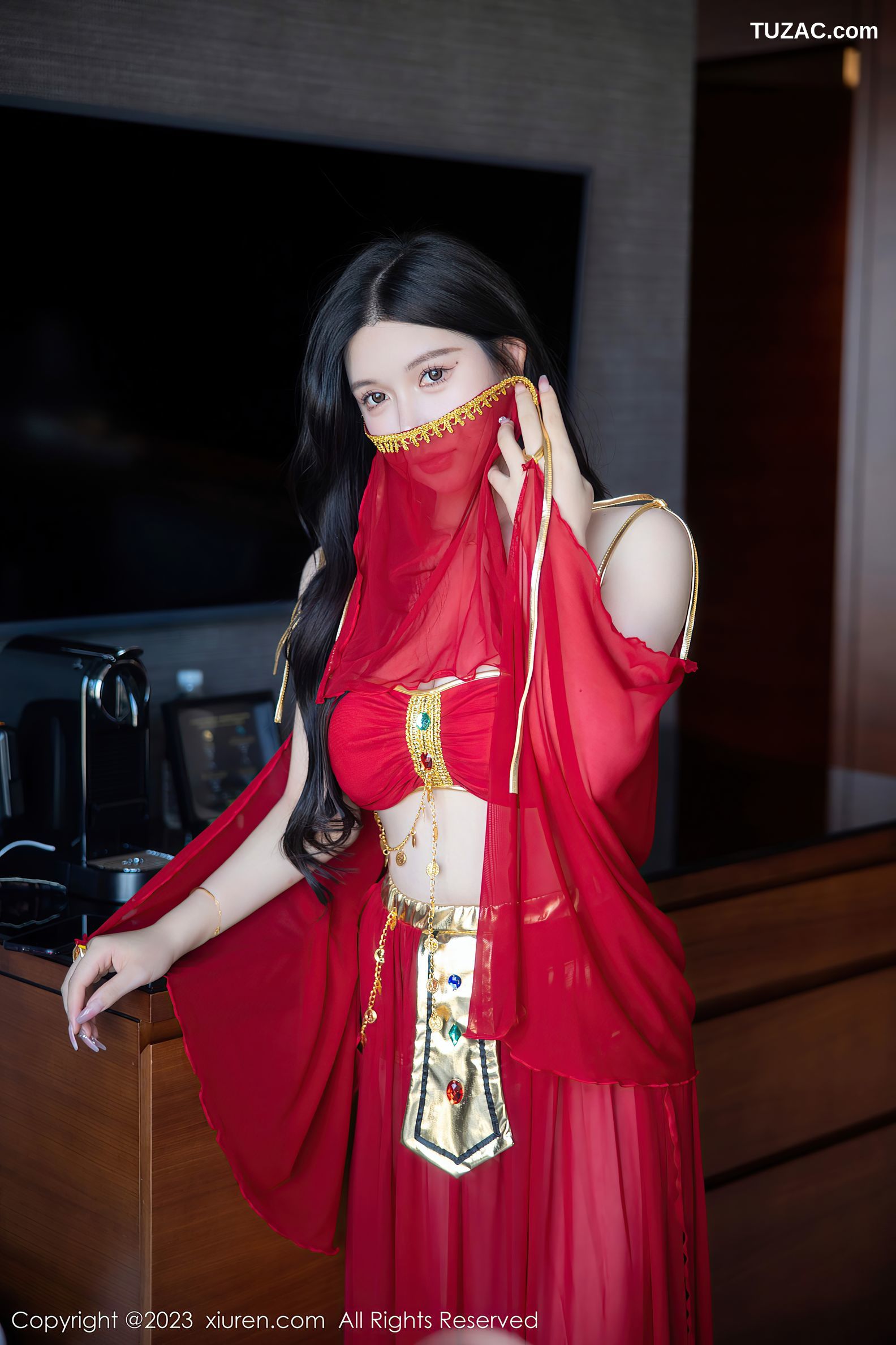 XiuRen秀人网-6613-林珊珊-红色西域舞娘装扮-2023.04.21