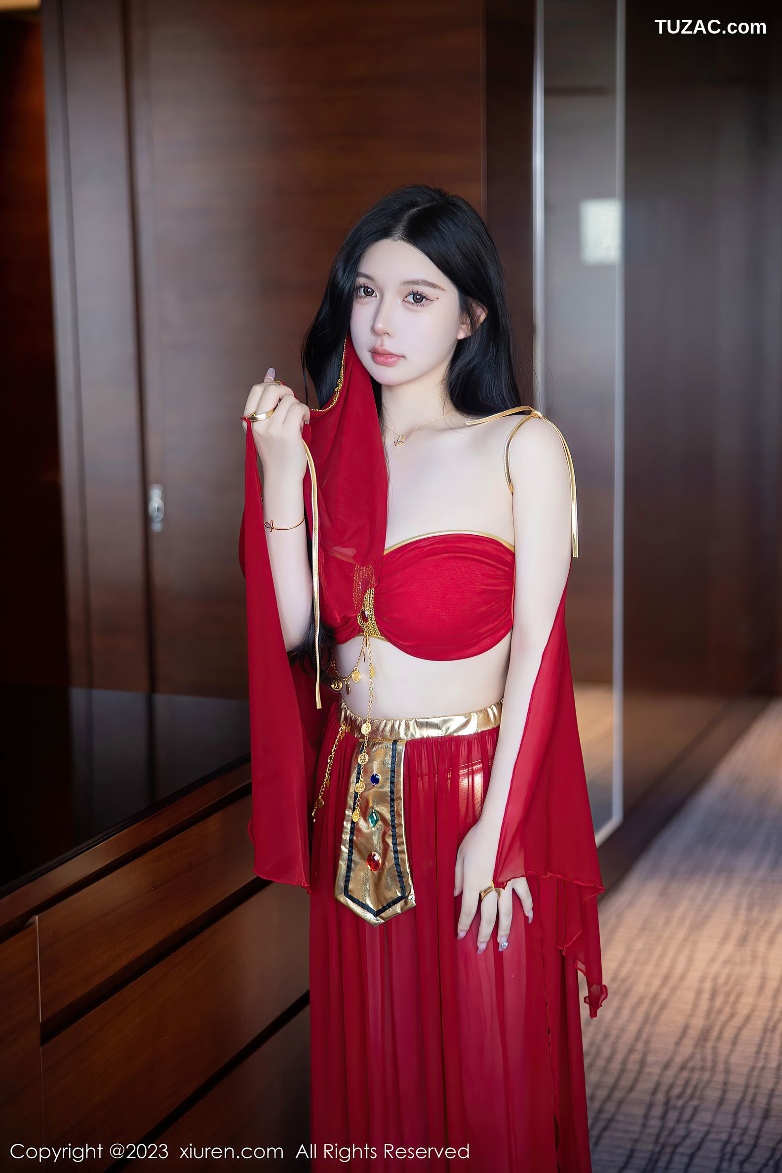 XiuRen秀人网-6613-林珊珊-红色西域舞娘装扮-2023.04.21