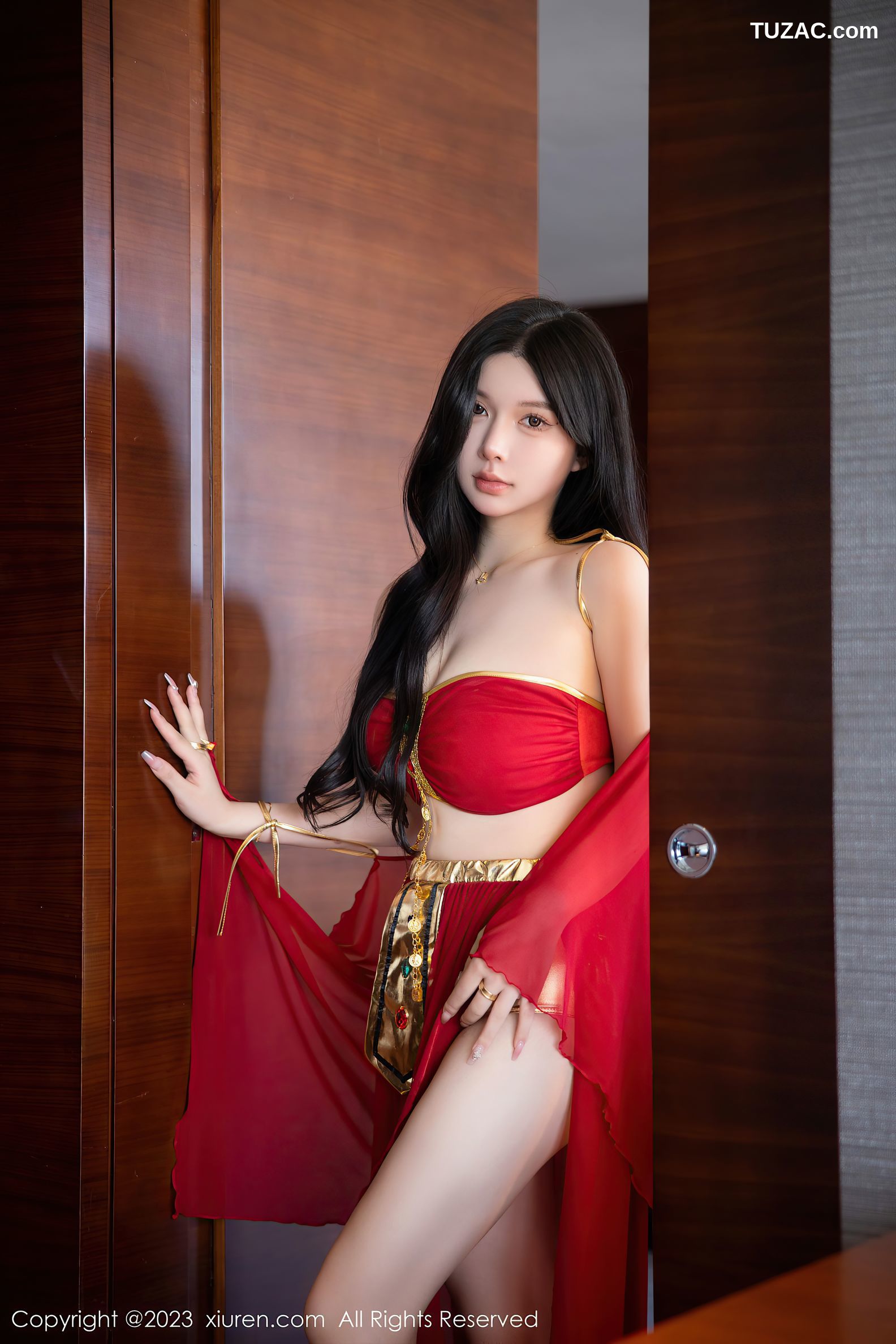 XiuRen秀人网-6613-林珊珊-红色西域舞娘装扮-2023.04.21