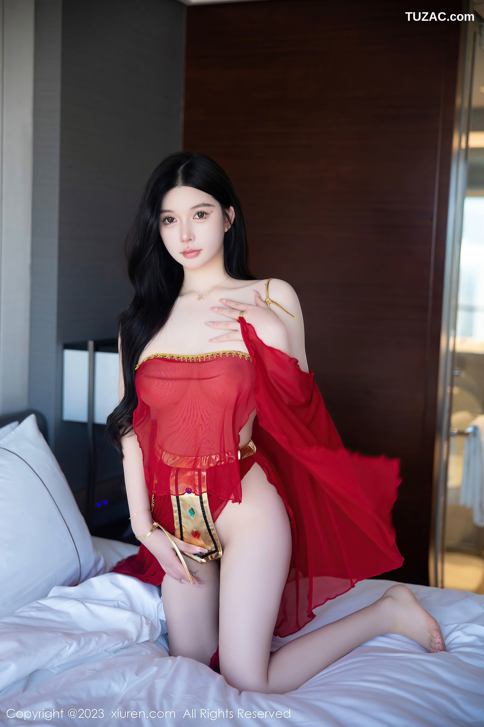 XiuRen秀人网-6613-林珊珊-红色西域舞娘装扮-2023.04.21