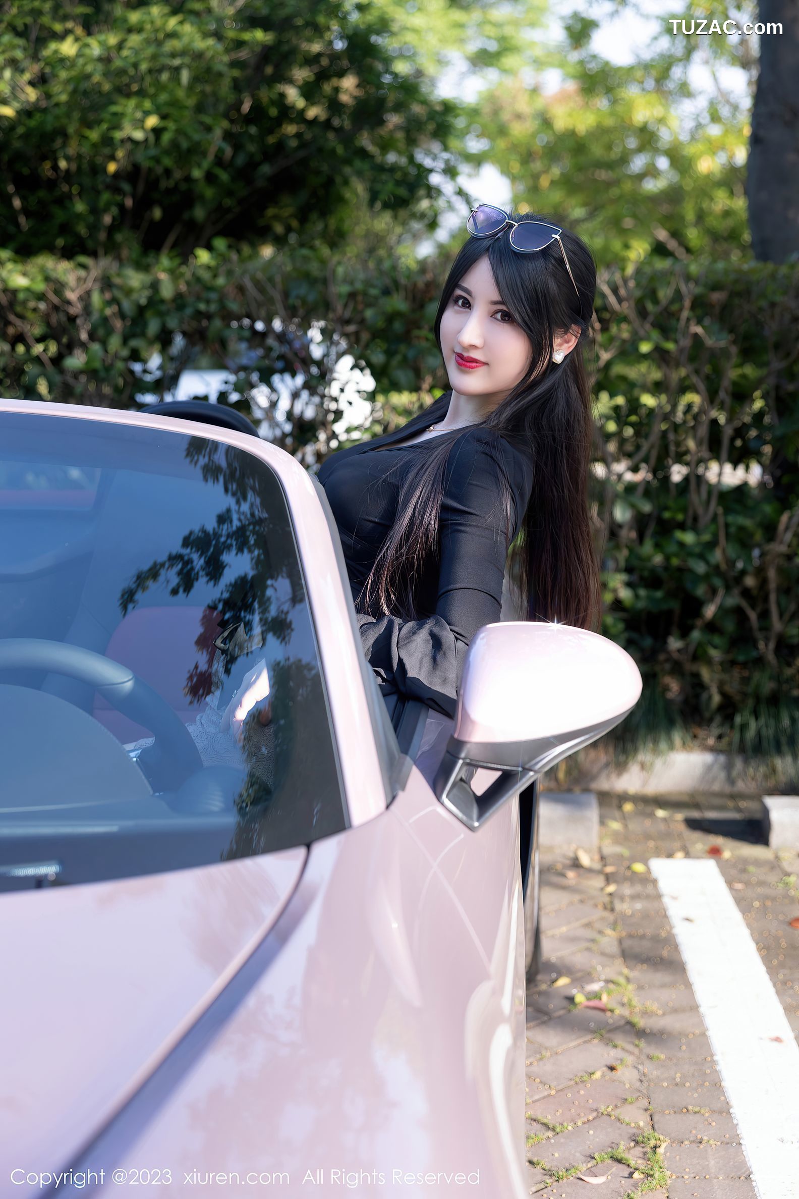 XiuRen秀人网-6676-诗诗kiki-黑色内衣黑丝袜-2023.05.05