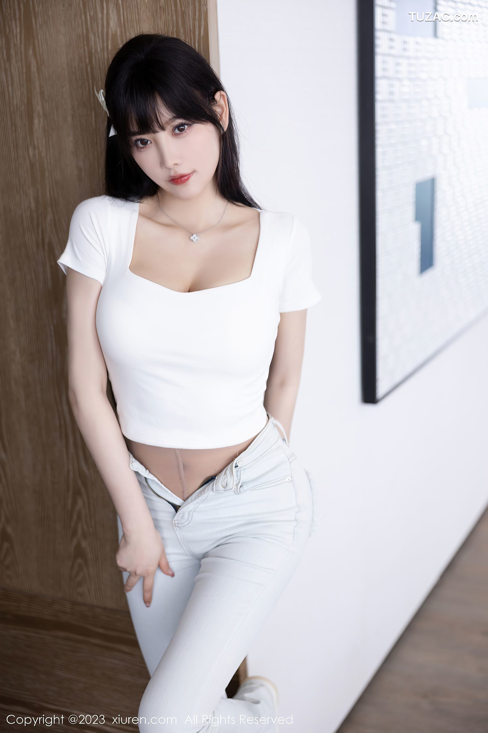 XiuRen秀人网-6707-杨晨晨Yome-浅色内衣超薄肉丝-2023.05.09