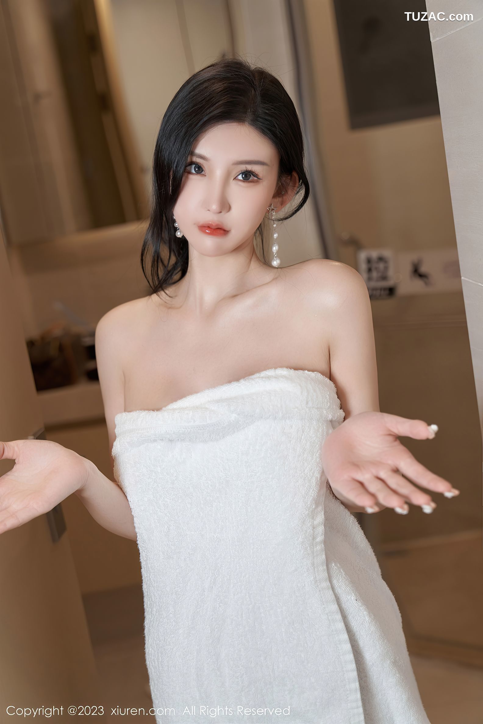 XiuRen秀人网-6731-周于希Sally-性感蕾丝薄纱睡裙-2023.05.12