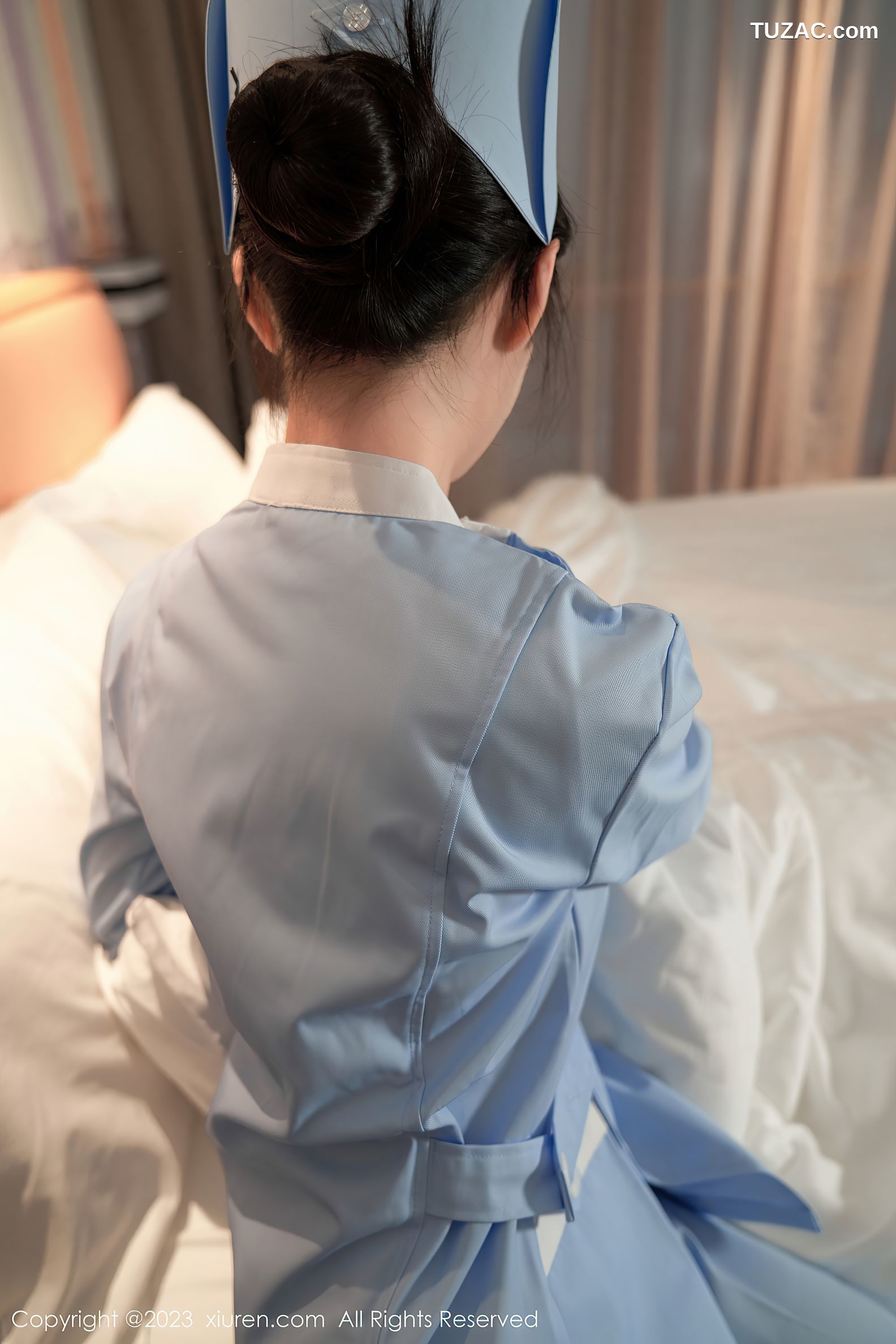 XiuRen秀人网-6745-浅浅Danny-淡蓝护士服粉色情趣服饰-2023.05.16