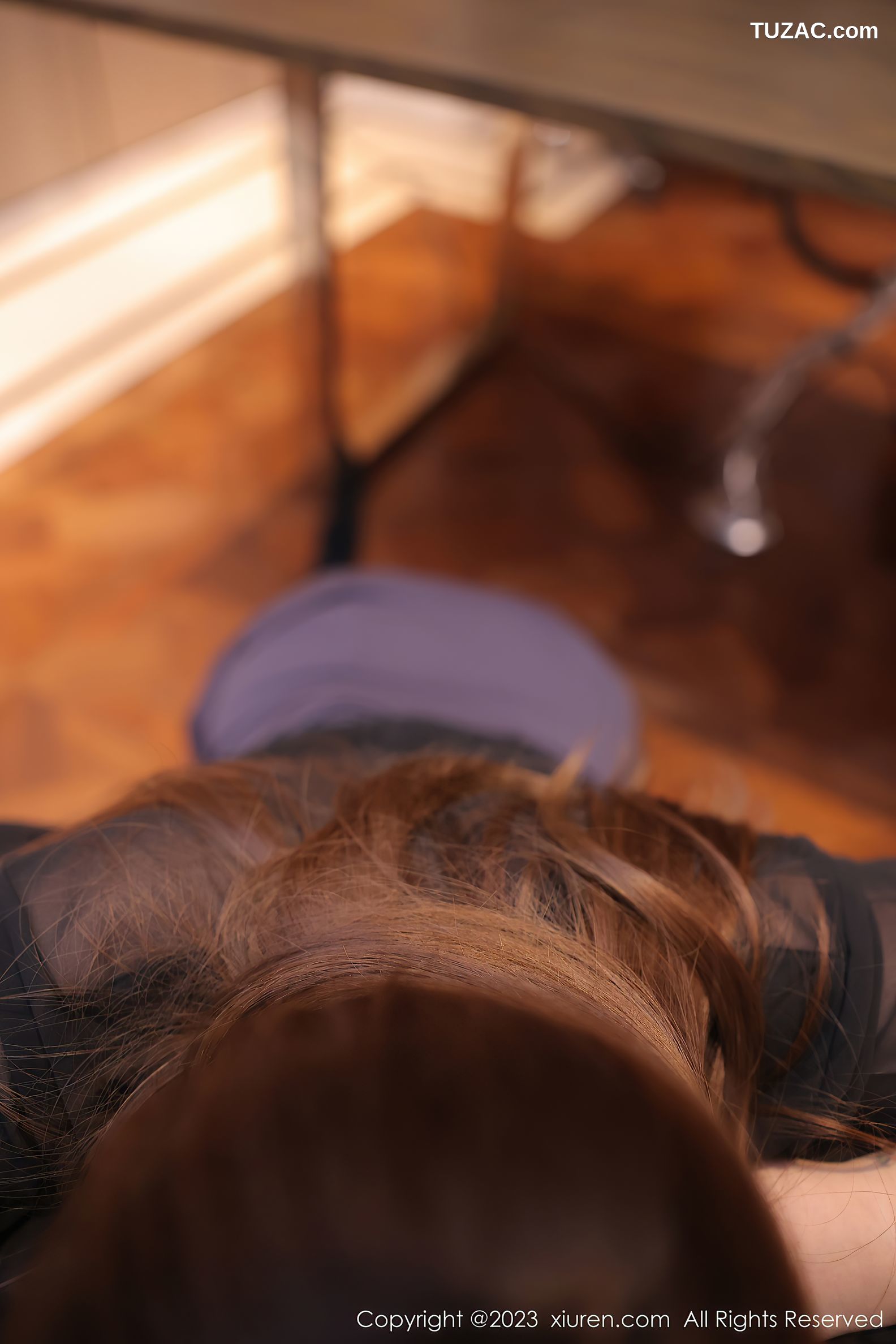 XiuRen秀人网-6848-江真真-性感Ol制服灰色内衣超薄黑丝-2023.06.02