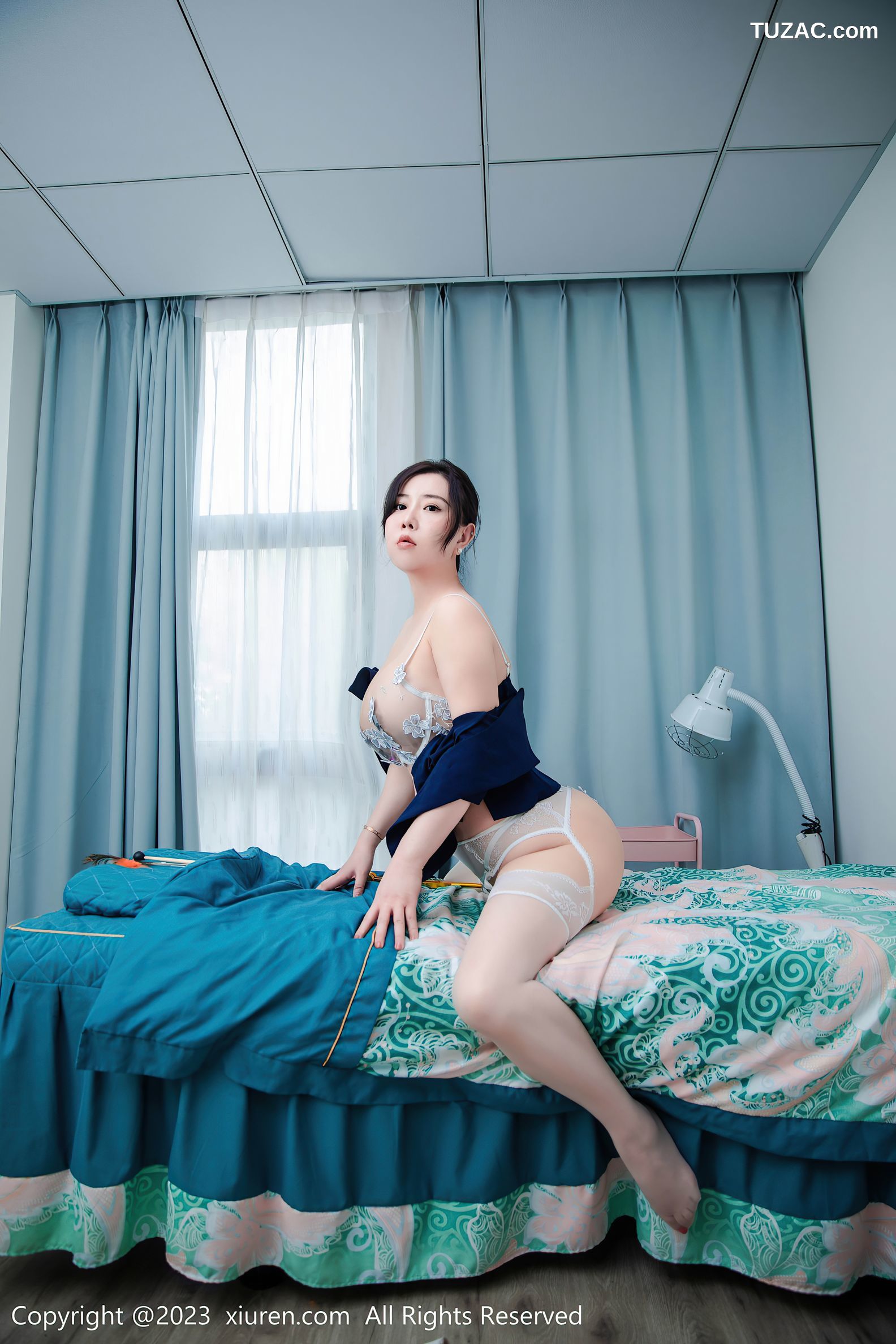 XiuRen秀人网-6878-王婉悠Queen-技师装扮制服轻透薄纱内衣-2023.06.08