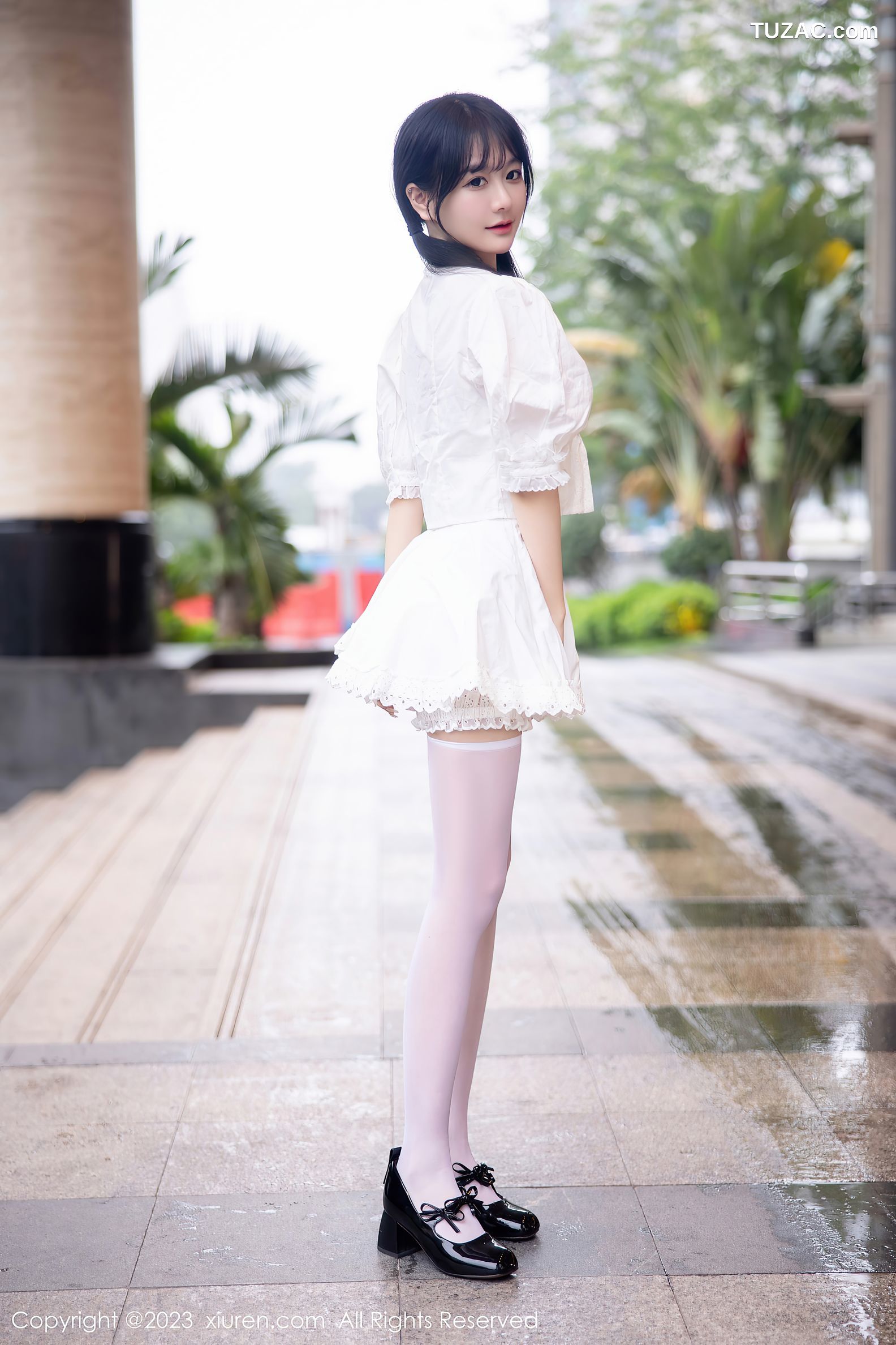 XiuRen秀人网-6933-幼幼-白色连衣短裙粉色情趣内衣-2023.06.16
