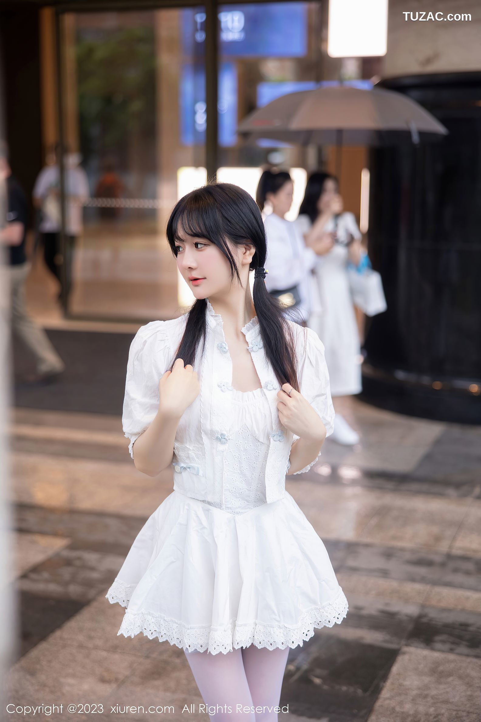 XiuRen秀人网-6933-幼幼-白色连衣短裙粉色情趣内衣-2023.06.16