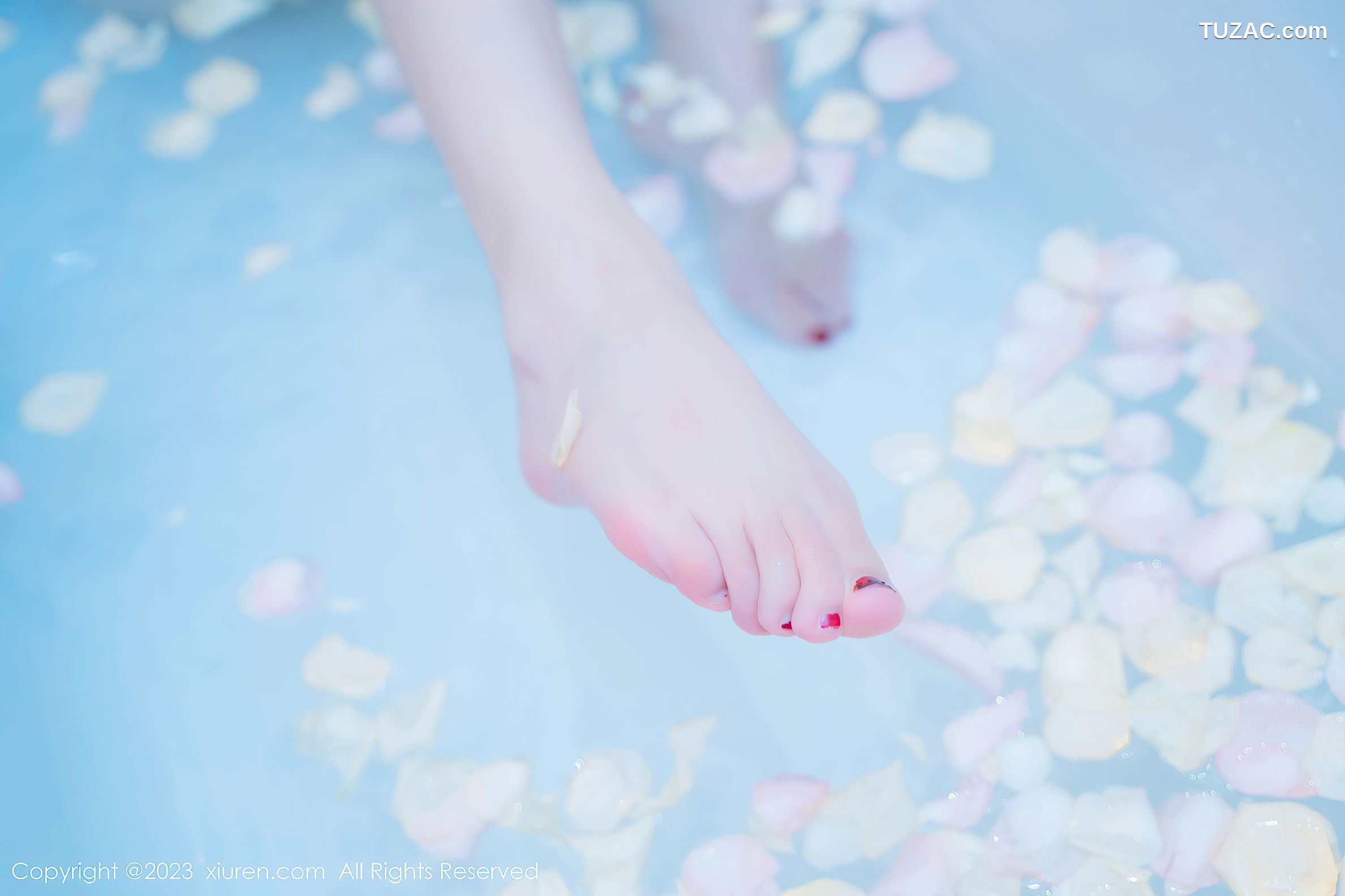 XiuRen秀人网-6986-加朵babe-浴室场景性感轻透花色内衣-2023.06.28