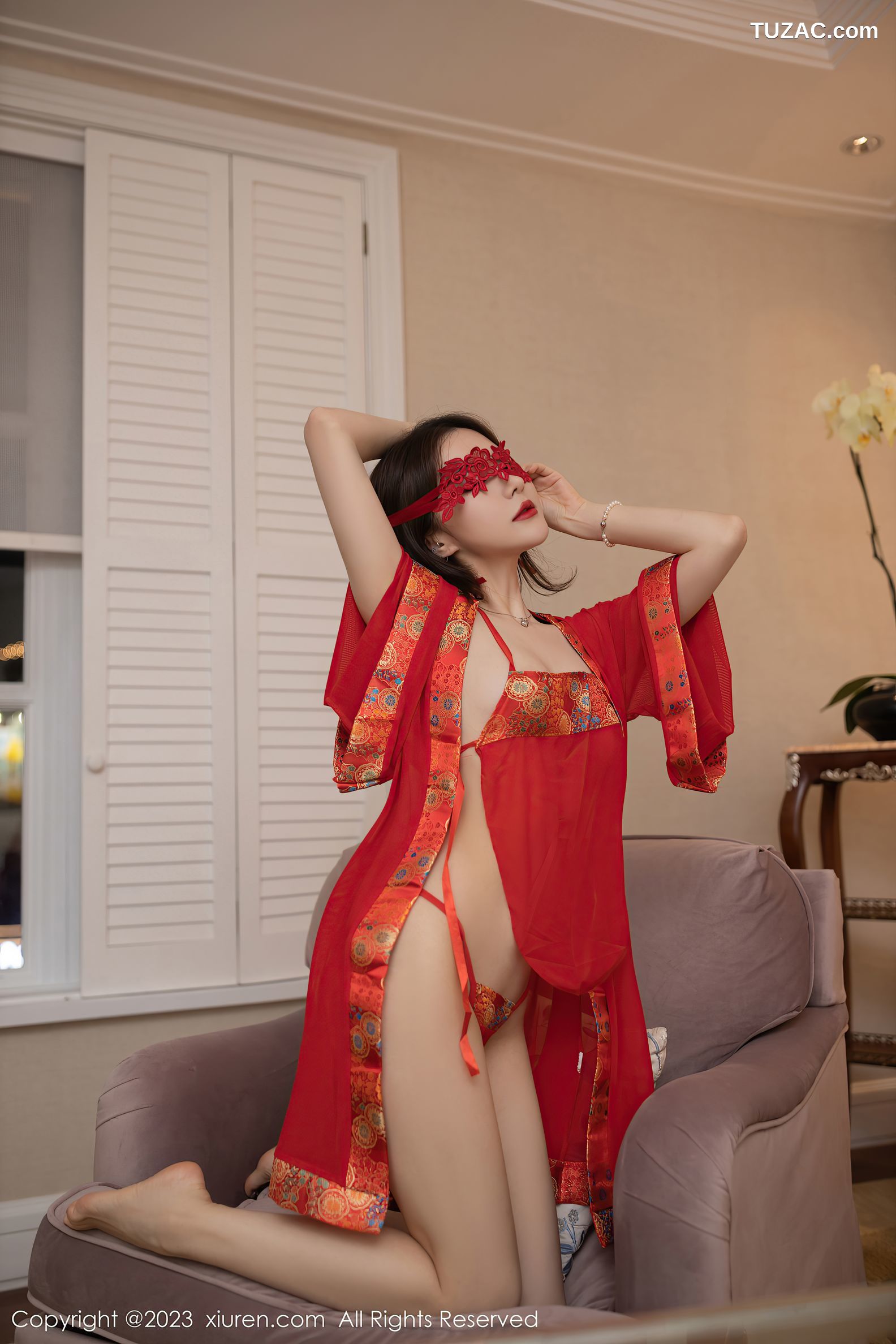 XiuRen秀人网-7008-鱼子酱Fish-红色丝绸泰国旅拍-2023.06.30