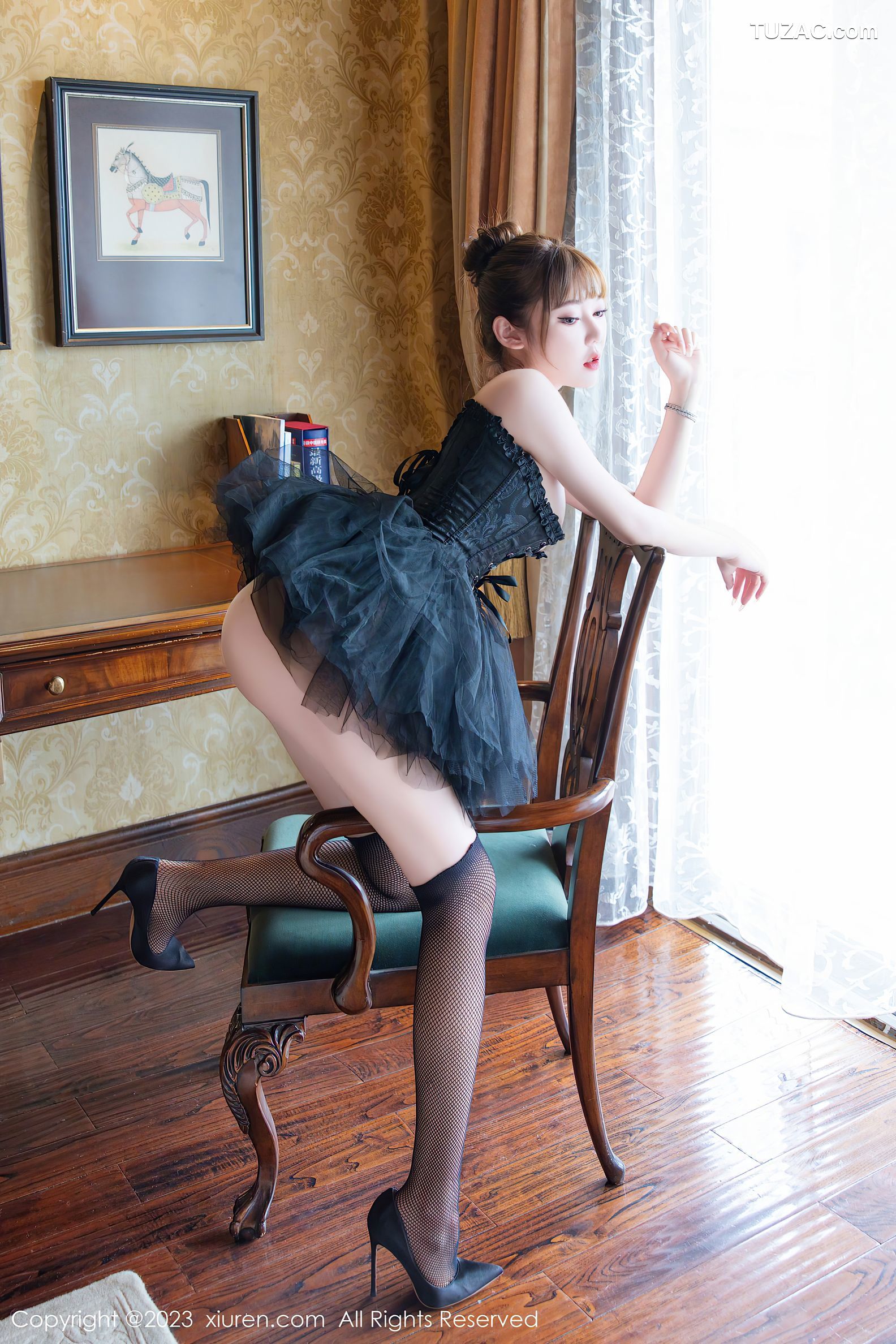 XiuRen秀人网-7057-萌汉药baby-黑色舞裙性感黑丝-2023.07.11