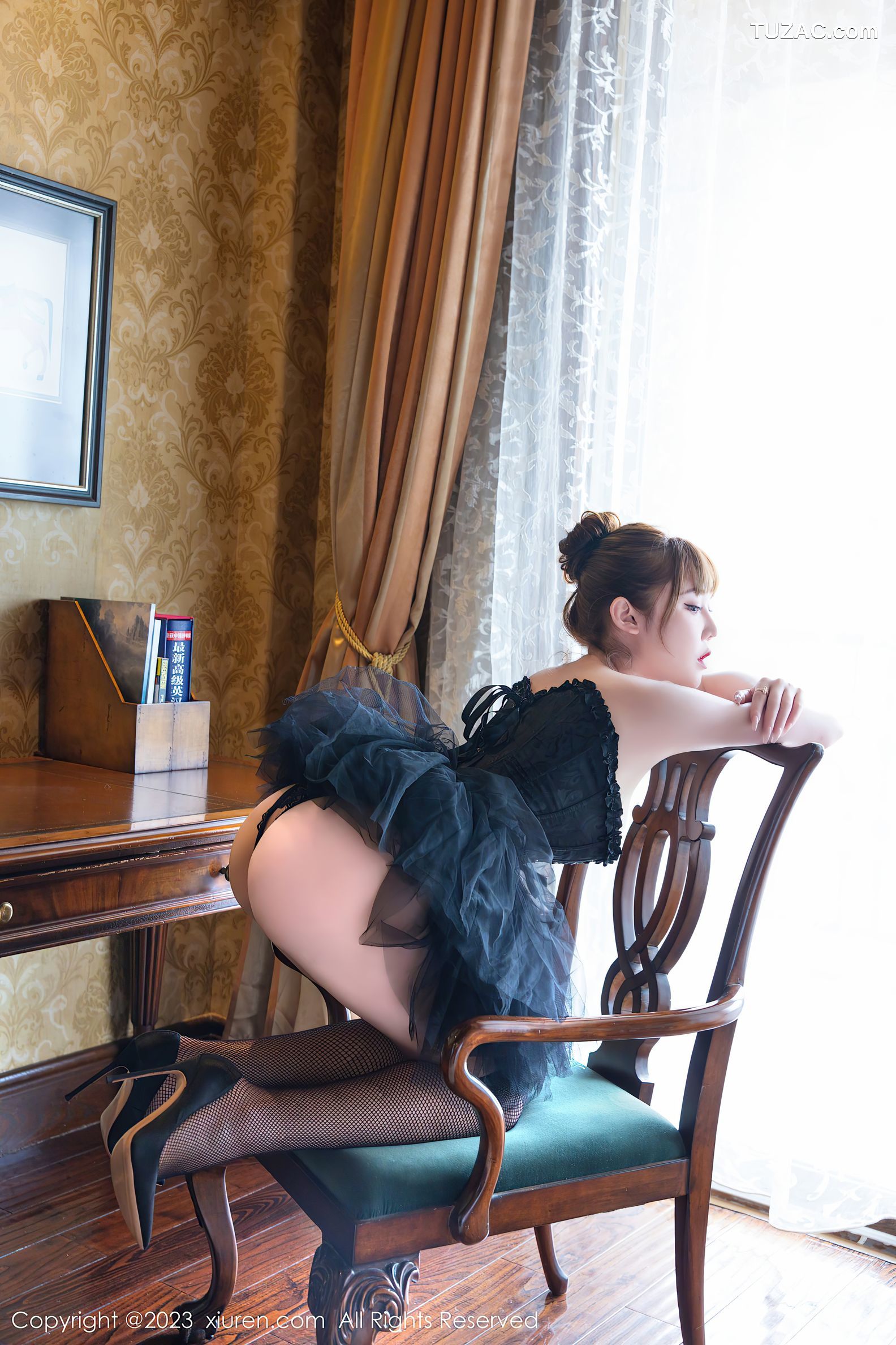 XiuRen秀人网-7057-萌汉药baby-黑色舞裙性感黑丝-2023.07.11