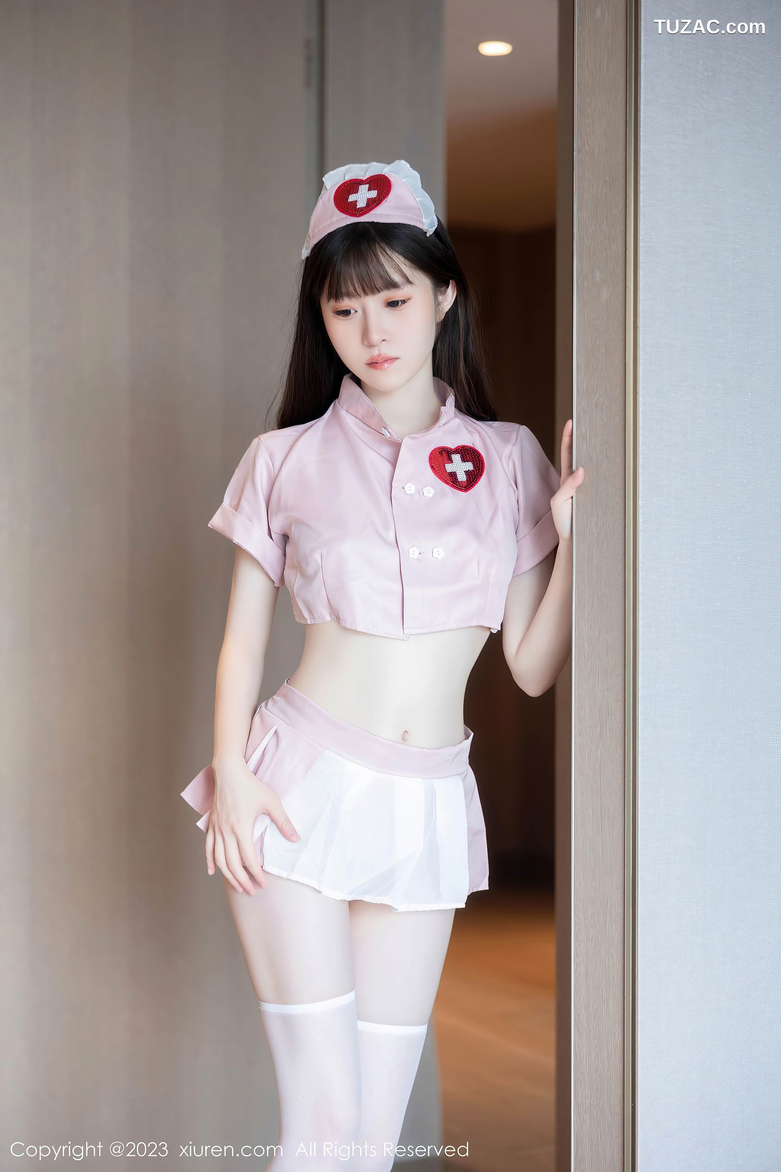 XiuRen秀人网-7090-林悠悠-粉色情趣护士装-2023.07.17