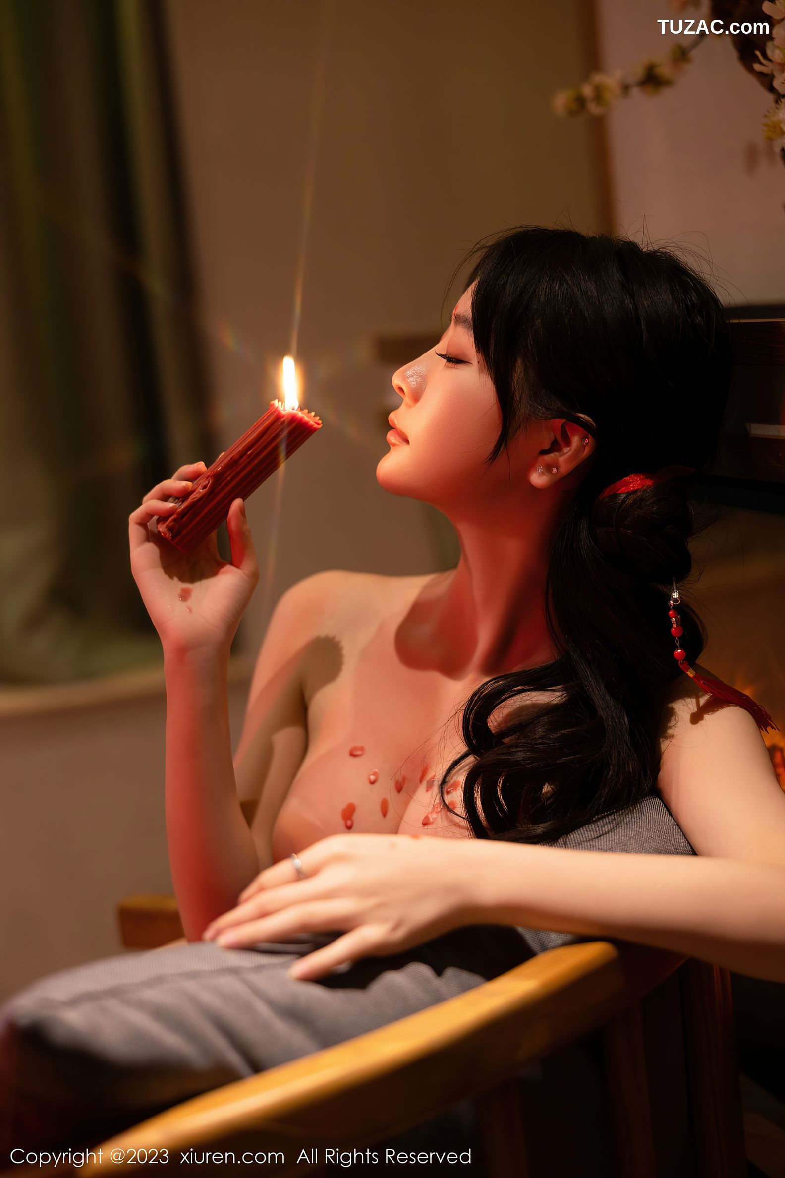 XiuRen秀人网-7192-幼幼-红色古装滴蜡SM-2023.08.04