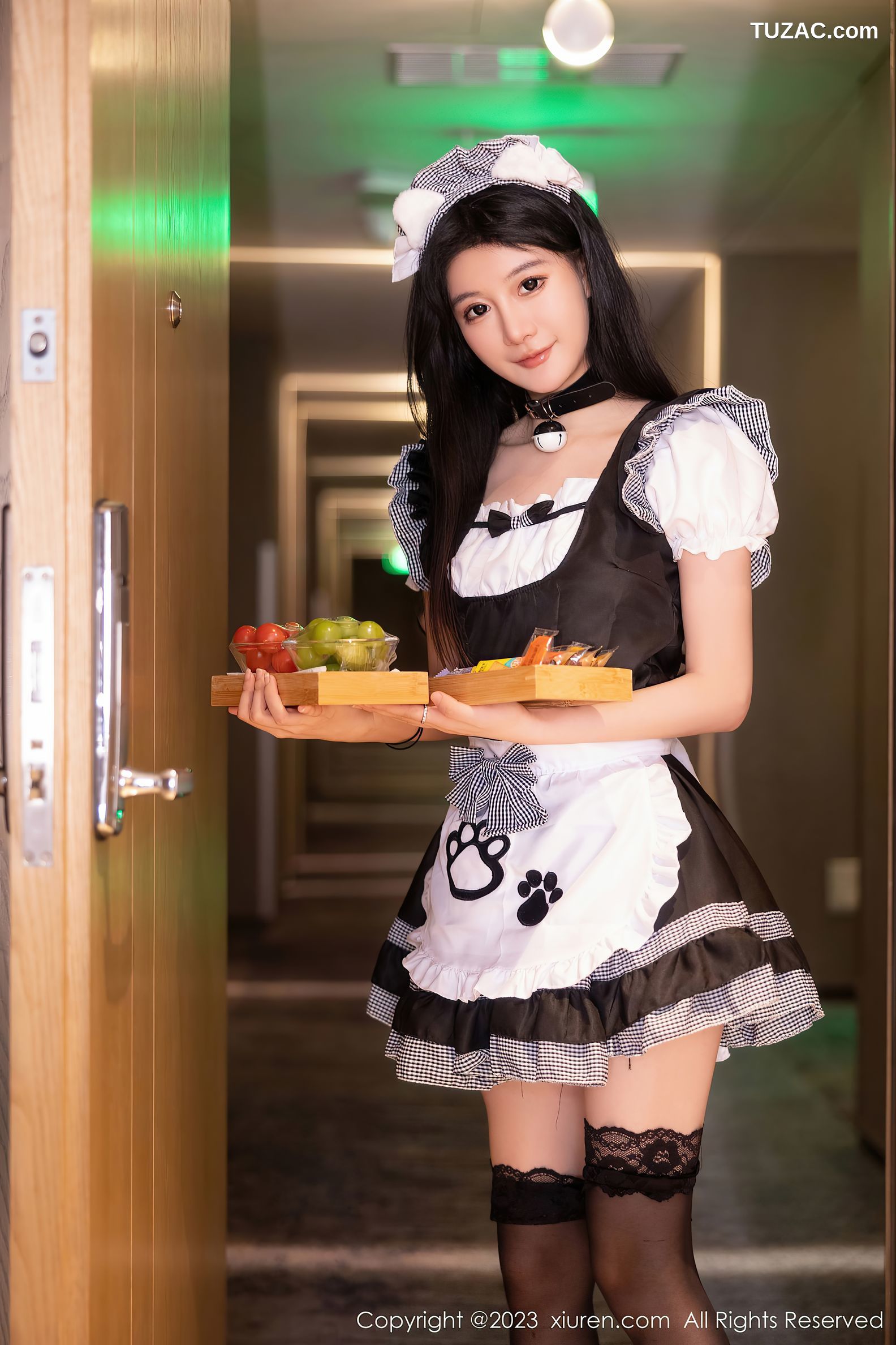 XiuRen秀人网-7237-幼幼-黑白女仆装白色内衣-2023.08.15