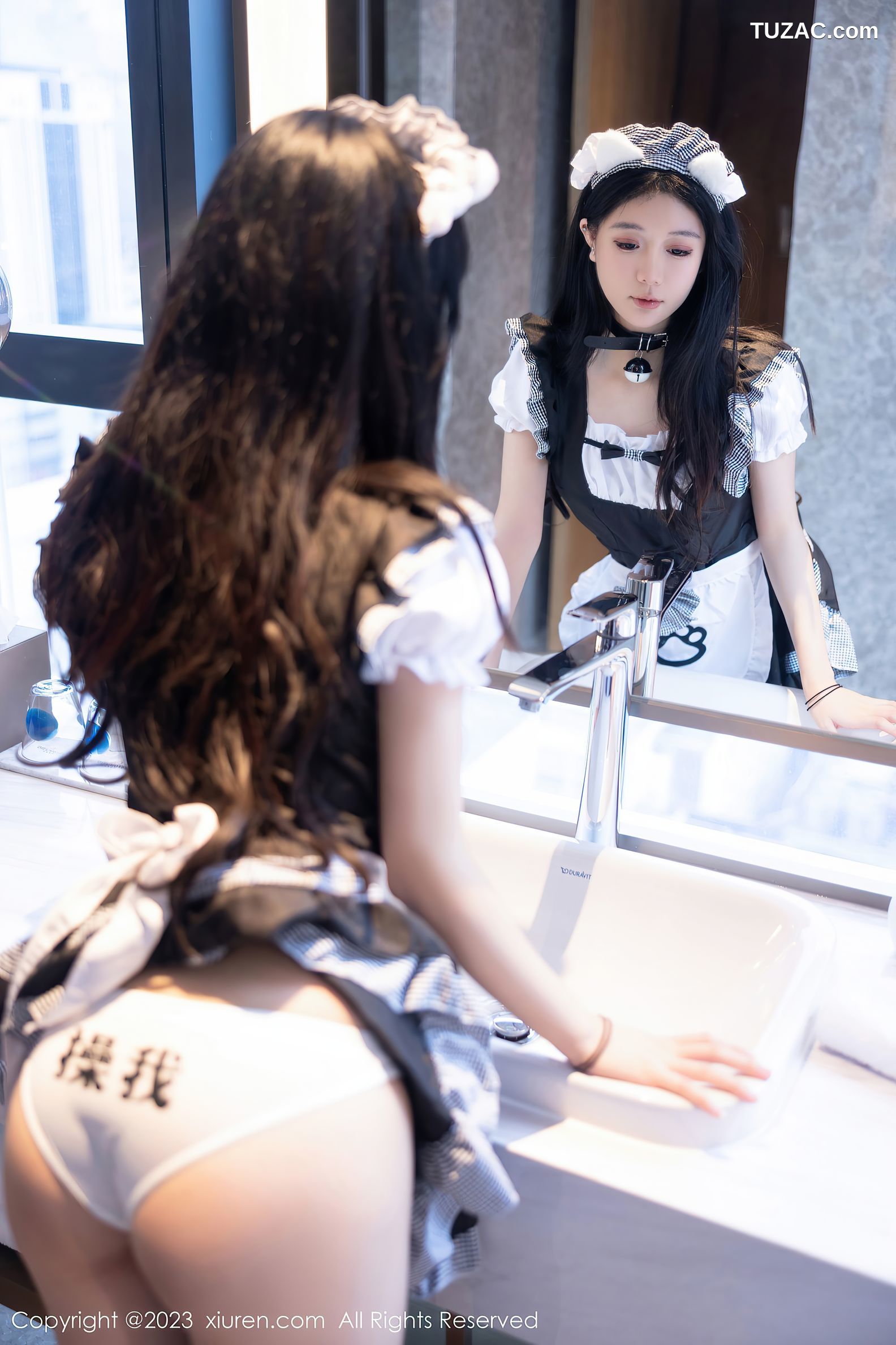 XiuRen秀人网-7237-幼幼-黑白女仆装白色内衣-2023.08.15