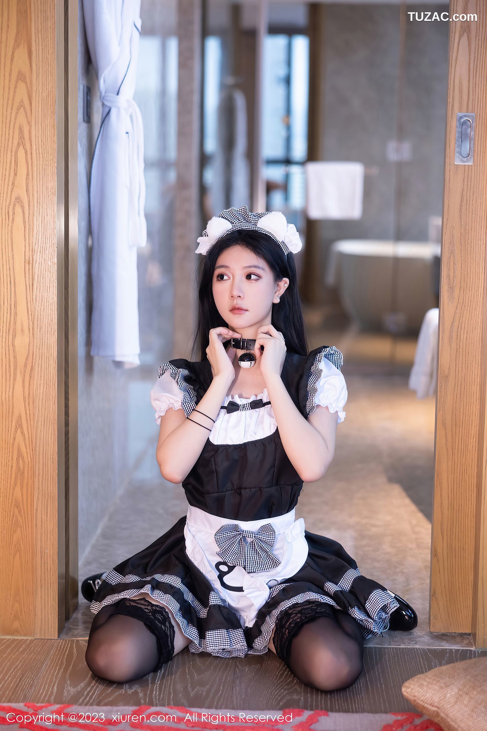 XiuRen秀人网-7237-幼幼-黑白女仆装白色内衣-2023.08.15