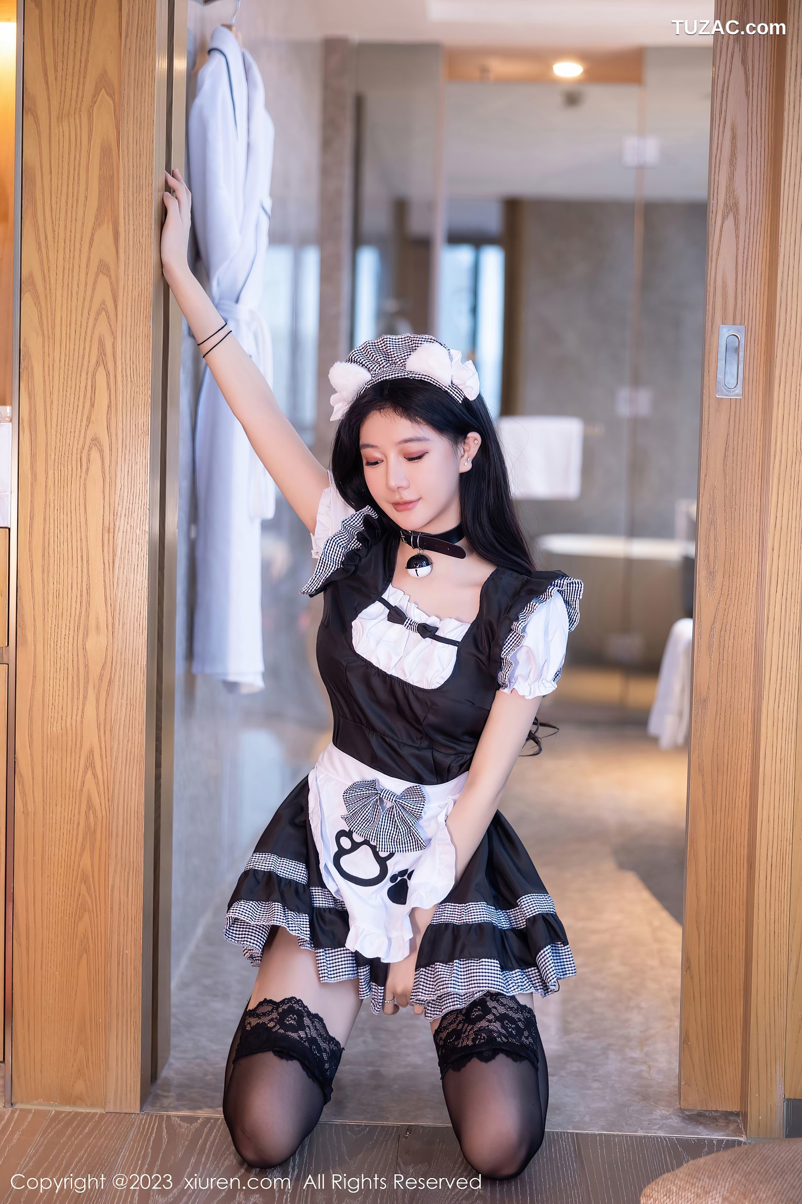 XiuRen秀人网-7237-幼幼-黑白女仆装白色内衣-2023.08.15