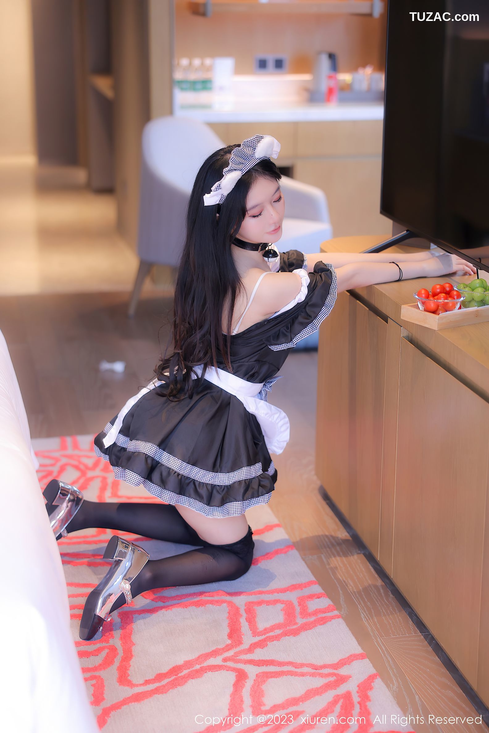 XiuRen秀人网-7237-幼幼-黑白女仆装白色内衣-2023.08.15