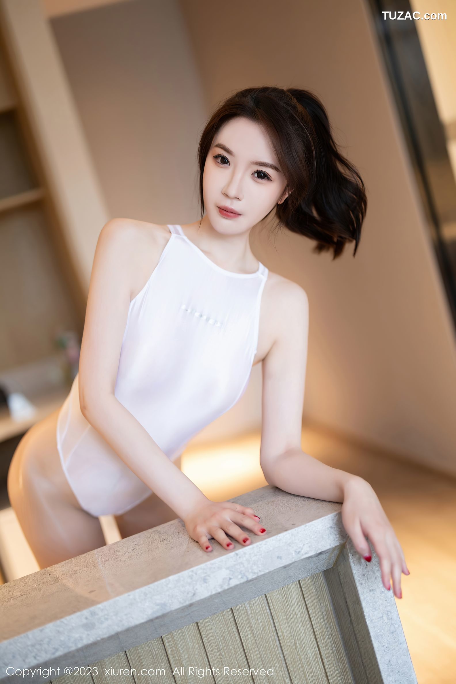 XiuRen秀人网-7247-梦心玥-白色死库水-2023.08.17
