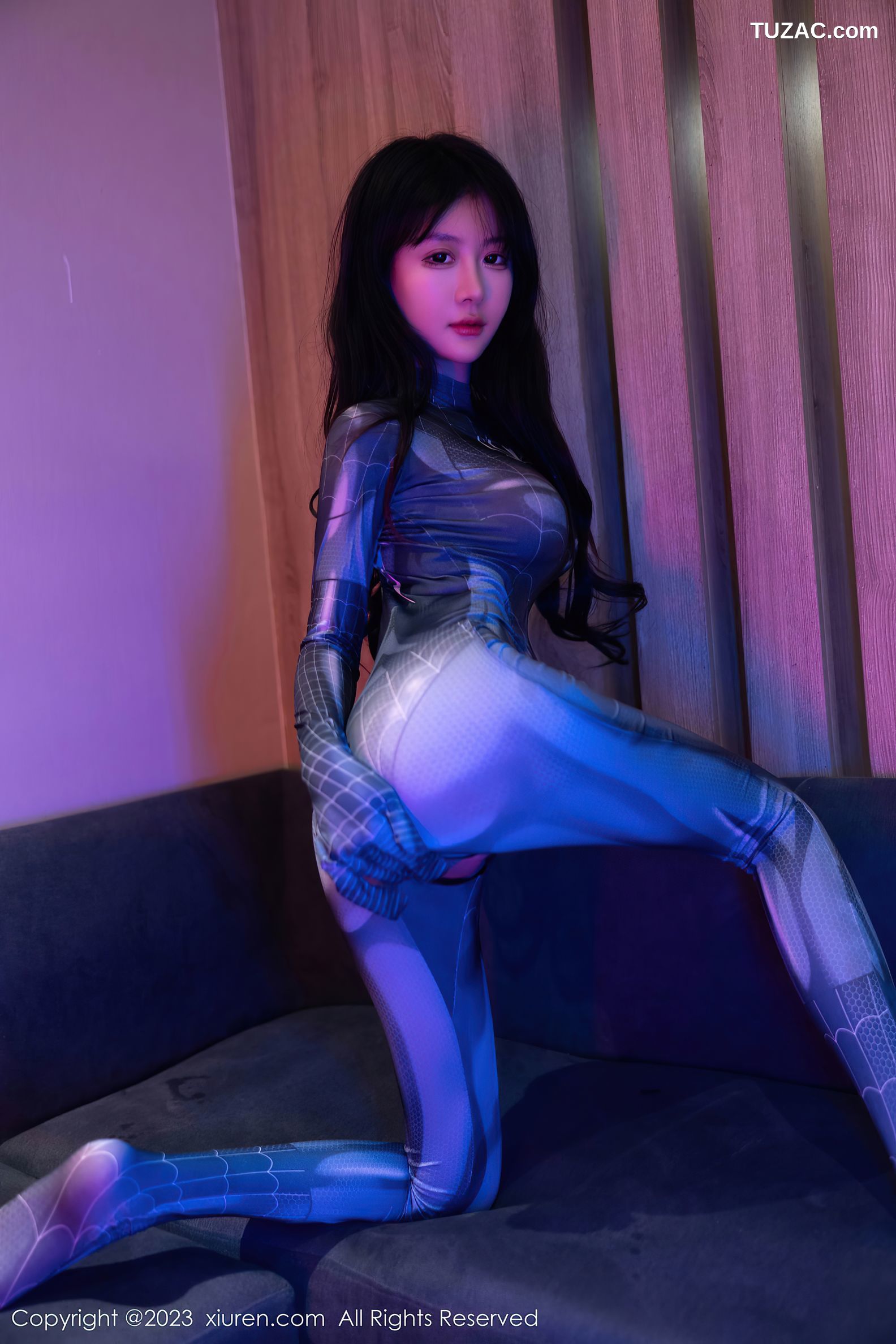 XiuRen秀人网-7326-幼幼-银灰色蜘蛛侠服饰-2023.09.01