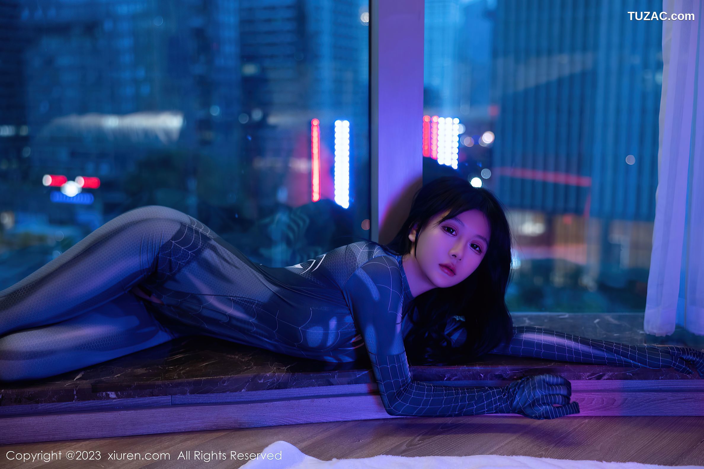 XiuRen秀人网-7326-幼幼-银灰色蜘蛛侠服饰-2023.09.01