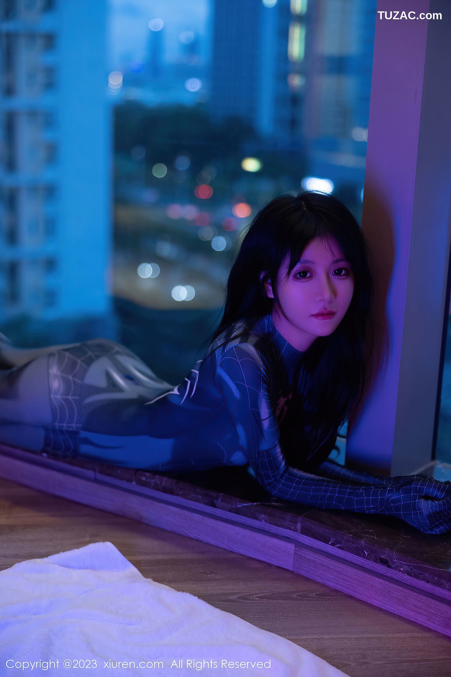 XiuRen秀人网-7326-幼幼-银灰色蜘蛛侠服饰-2023.09.01