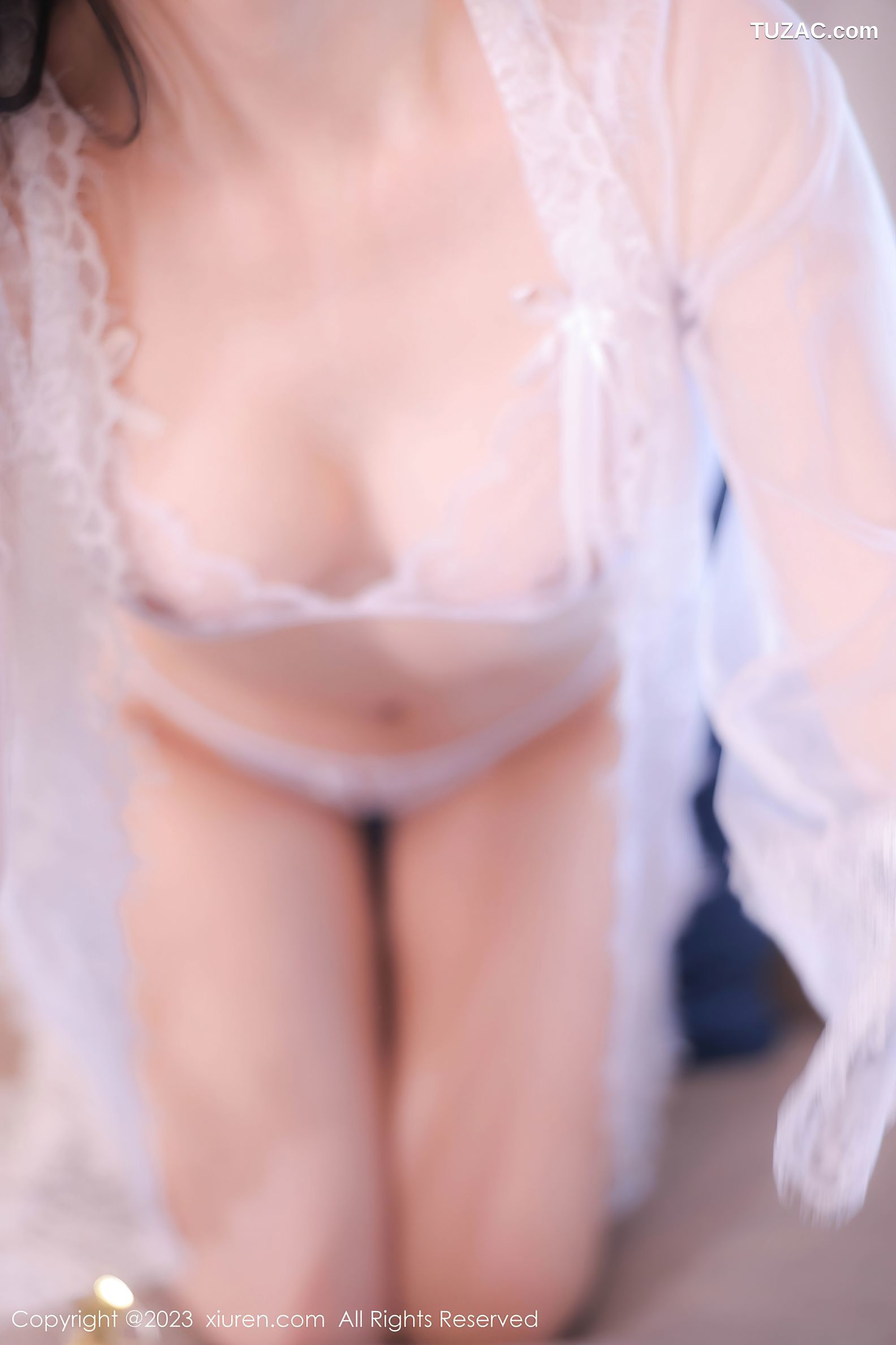 XiuRen秀人网-7348-幼幼-生日主题白纱服饰白色蕾丝内衣爆乳-2023.09.06