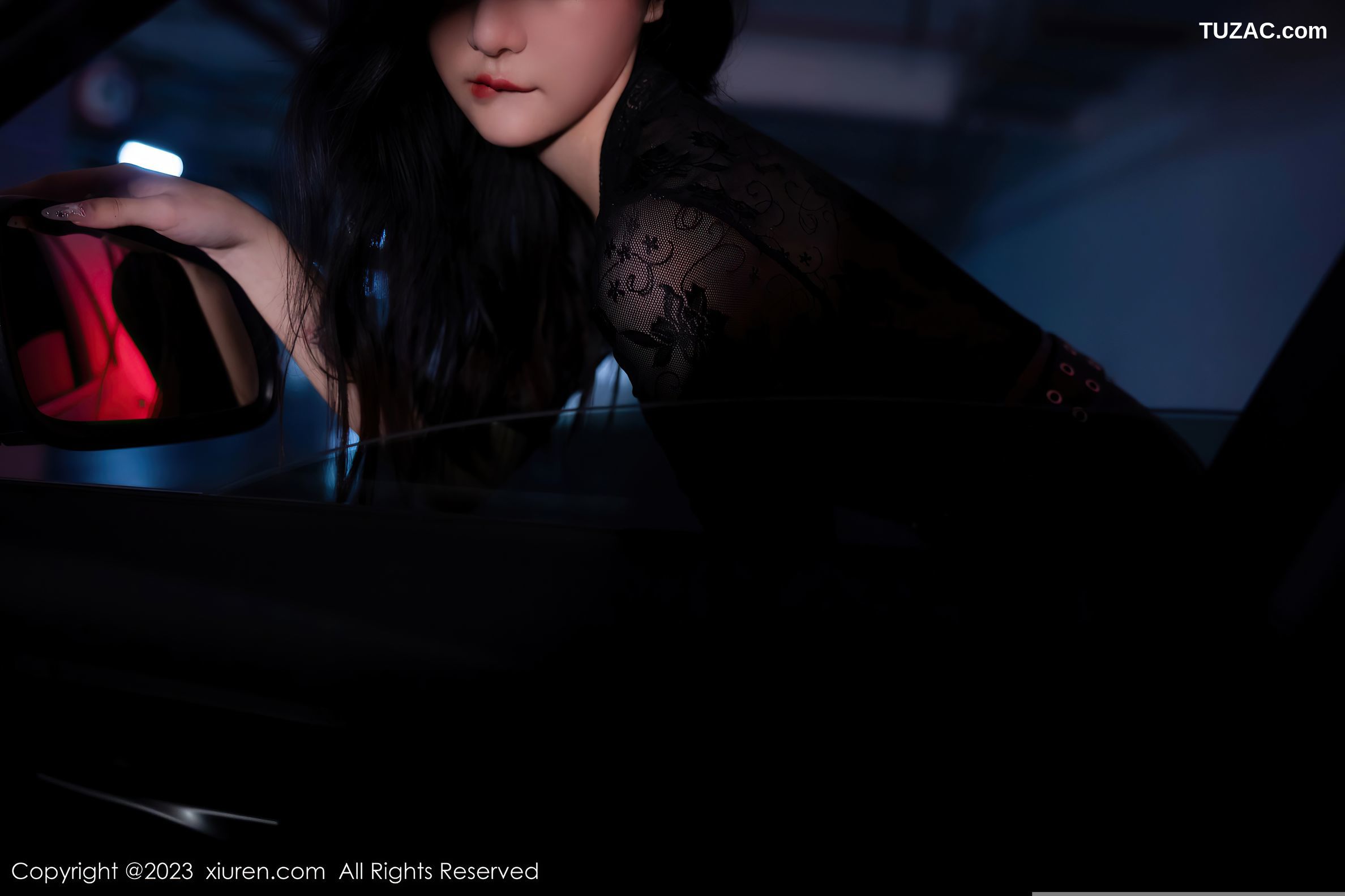 XiuRen秀人网-7431-幼幼-车内场景-黑色蕾丝情趣服饰-2023.09.22