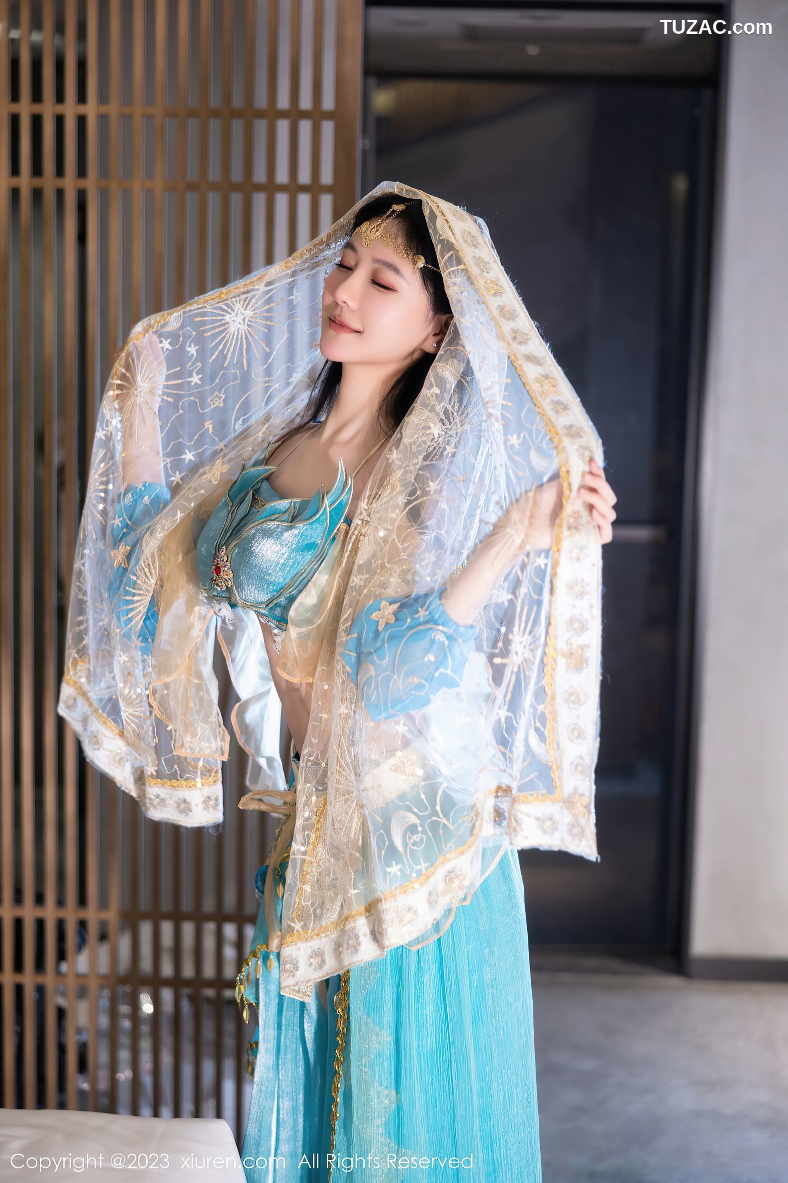 XiuRen秀人网-7469-幼幼-蓝色西域舞娘服饰-2023.10.07