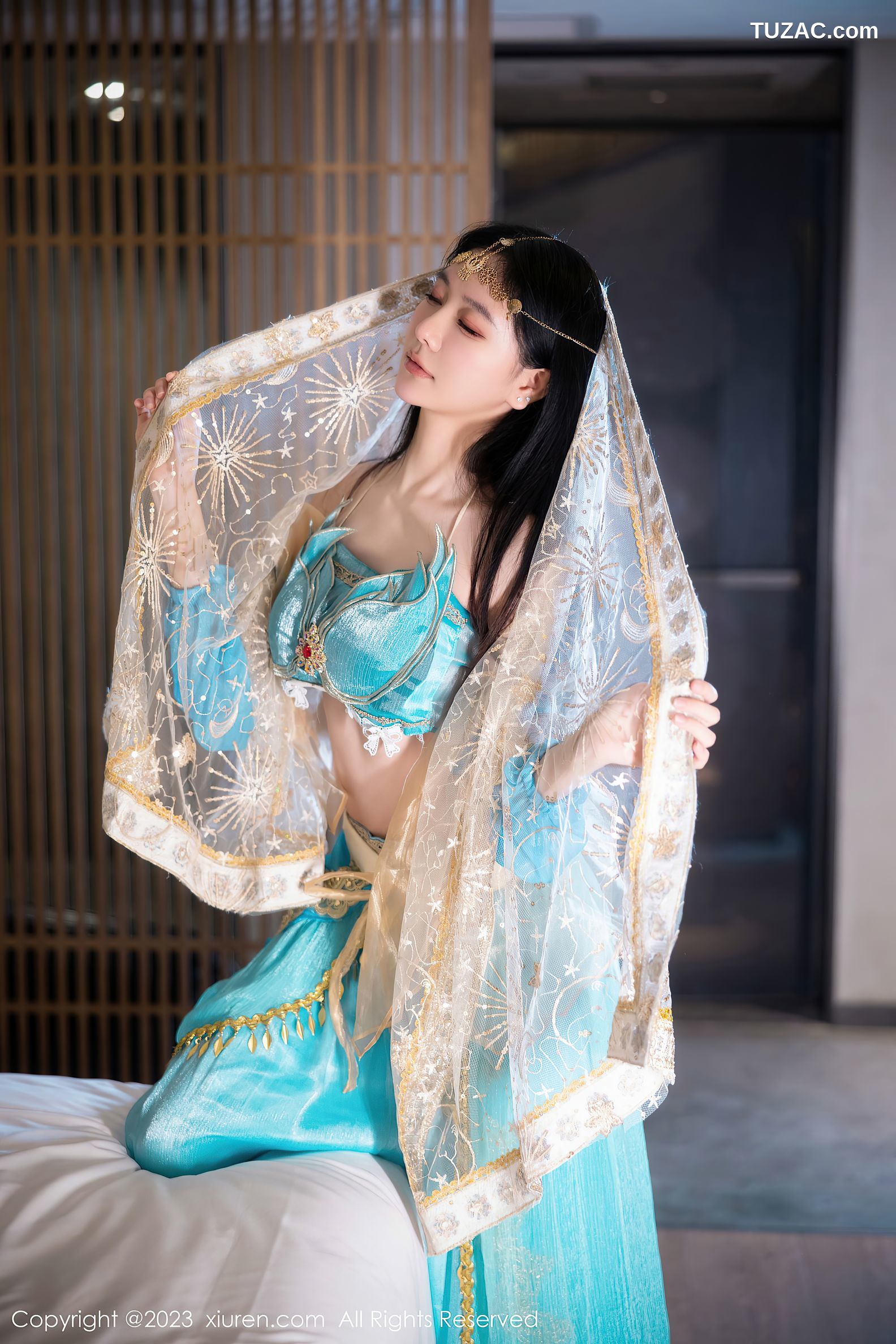 XiuRen秀人网-7469-幼幼-蓝色西域舞娘服饰-2023.10.07