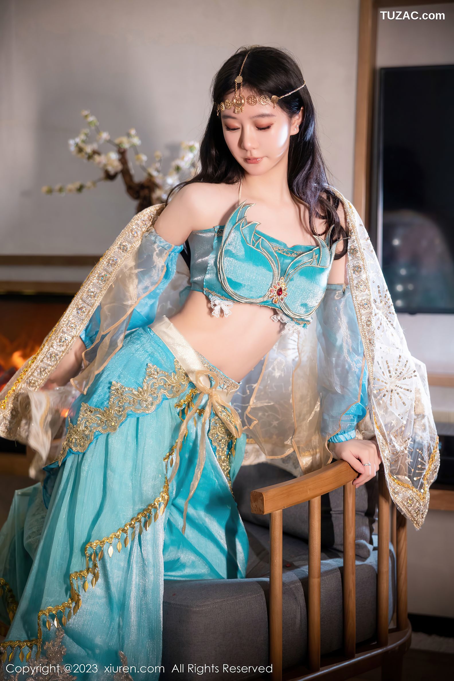 XiuRen秀人网-7469-幼幼-蓝色西域舞娘服饰-2023.10.07