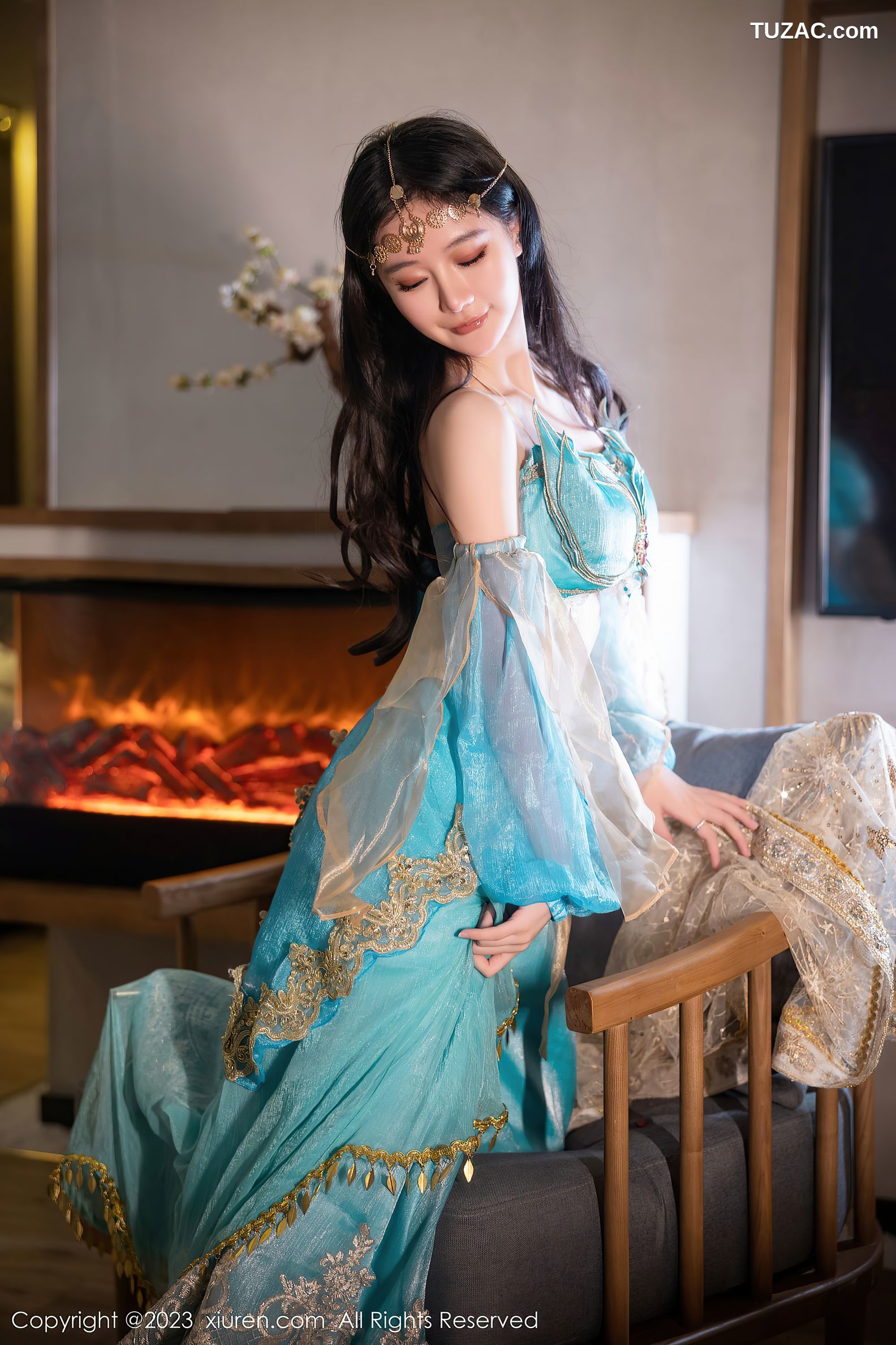 XiuRen秀人网-7469-幼幼-蓝色西域舞娘服饰-2023.10.07
