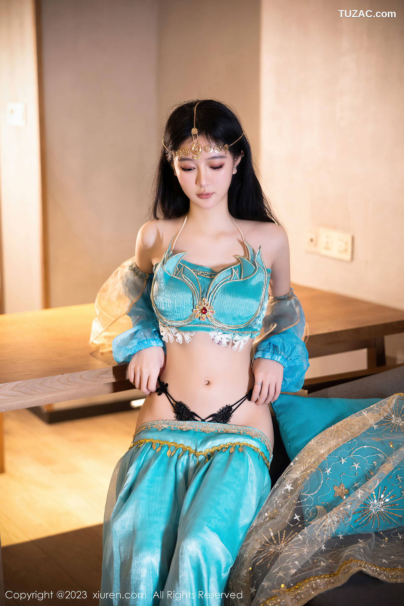 XiuRen秀人网-7469-幼幼-蓝色西域舞娘服饰-2023.10.07