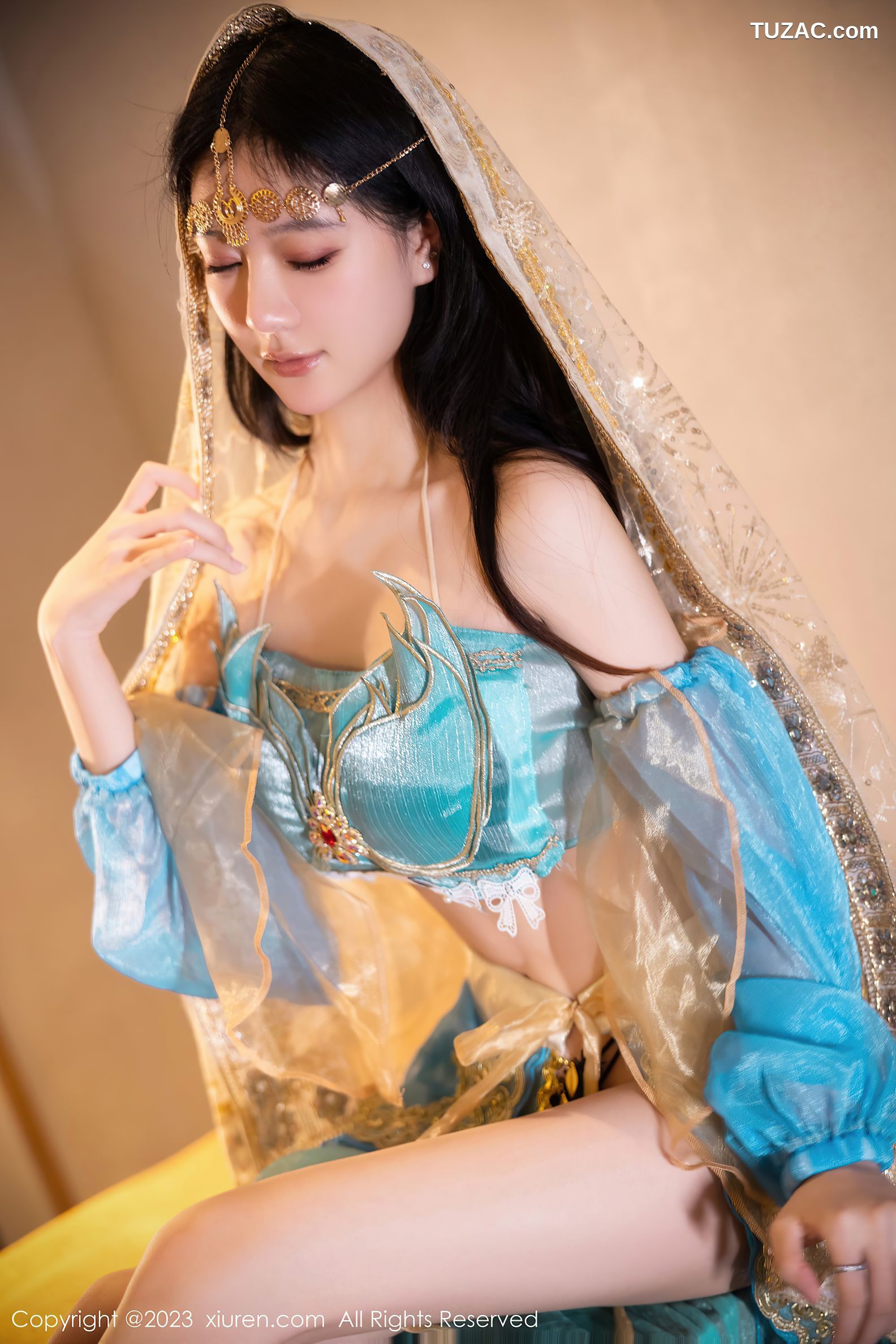 XiuRen秀人网-7469-幼幼-蓝色西域舞娘服饰-2023.10.07